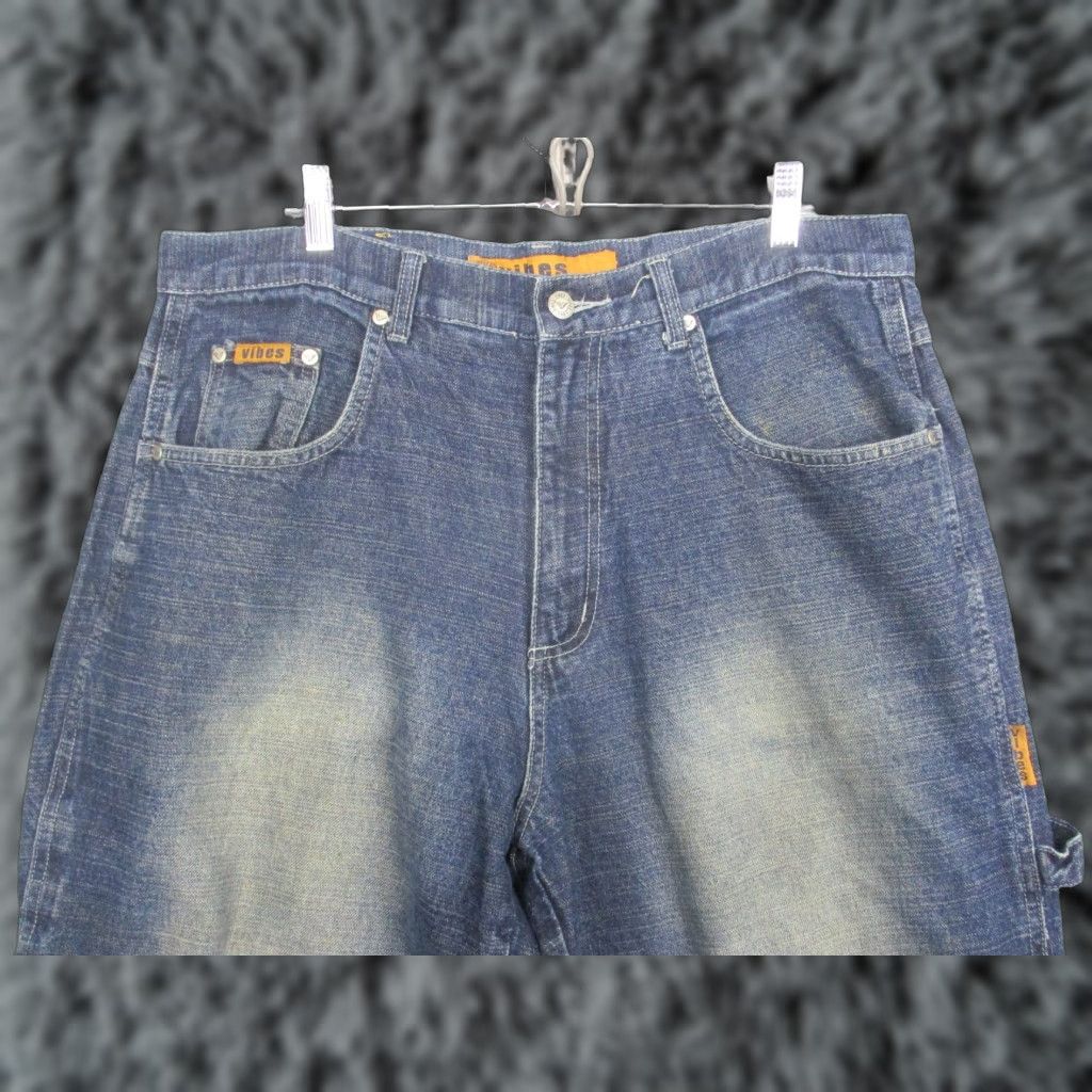 VIBE Vibes Jeans Mens 36x34 Blue Relaxed Fit Carpenter Straight Leg Denim Workwear Size US 36 / EU 52 - 1 Thumbnail