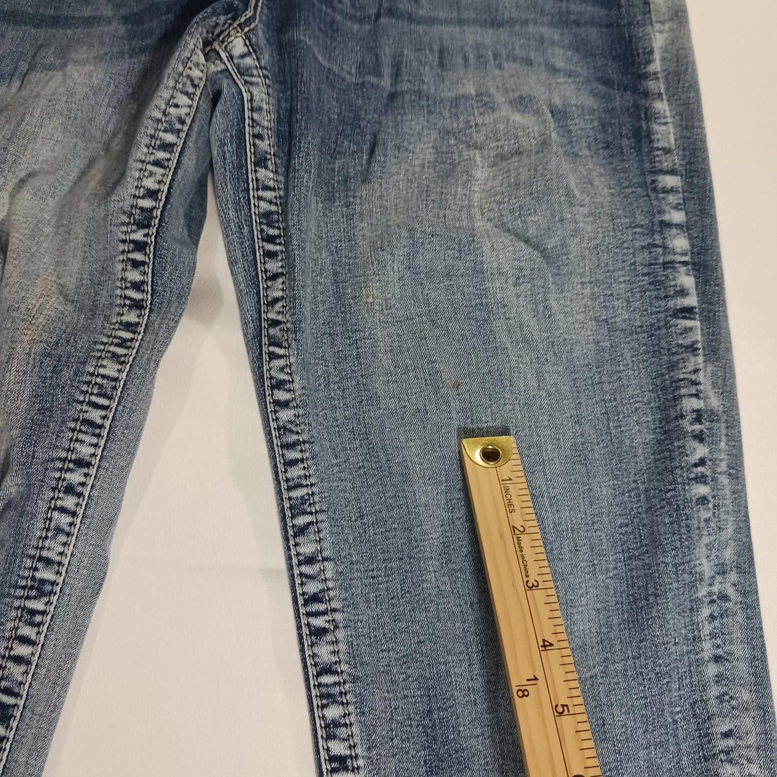 Other Rebel & Soul Women’s 12 Blue Distressed Skinny Jeans (31×30) Size 34" / US 12 / IT 48 - 3 Thumbnail