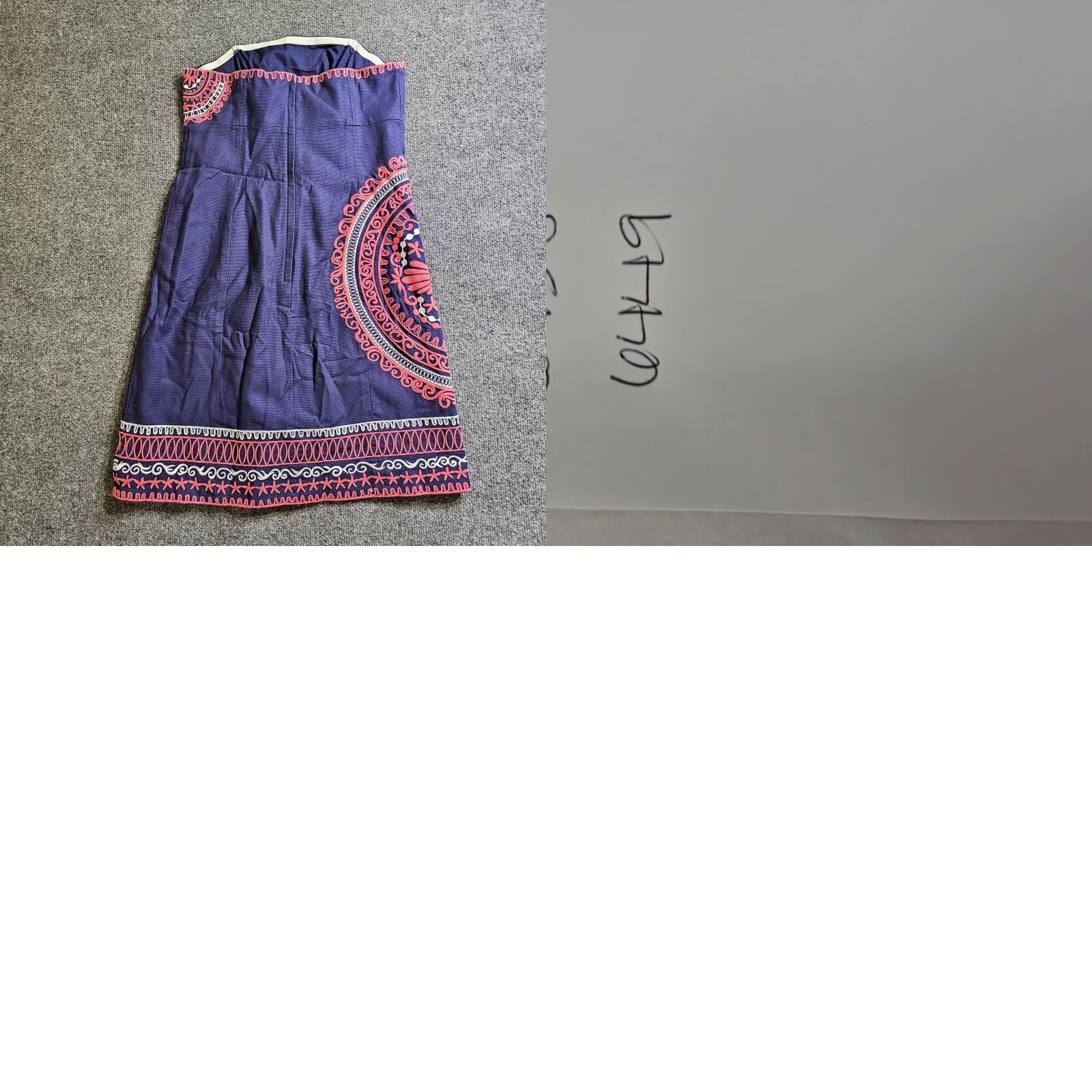 Lilly Pulitzer Lilly Pulitzer Dress Women 8 Blue Orange Embroidery Strapless Casual Beachy Dress Size M / US 6-8 / IT 42-44 - 8 Thumbnail
