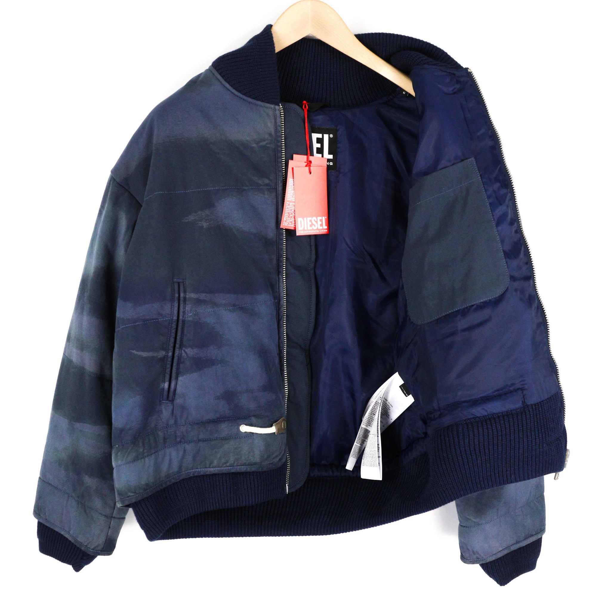 Diesel W-SPLEAK-A S Blue Washed Oversized Lined Jacket 81744 Size US S / EU 44-46 / 1 - 4 Thumbnail