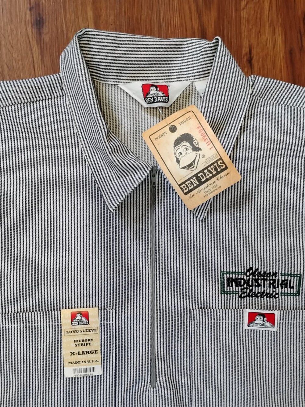 Ben Davis NWT Vintage Ben Davis Pinstripe Work Shirt Long Sleeve Size US XL / EU 56 / 4 - 1 Thumbnail