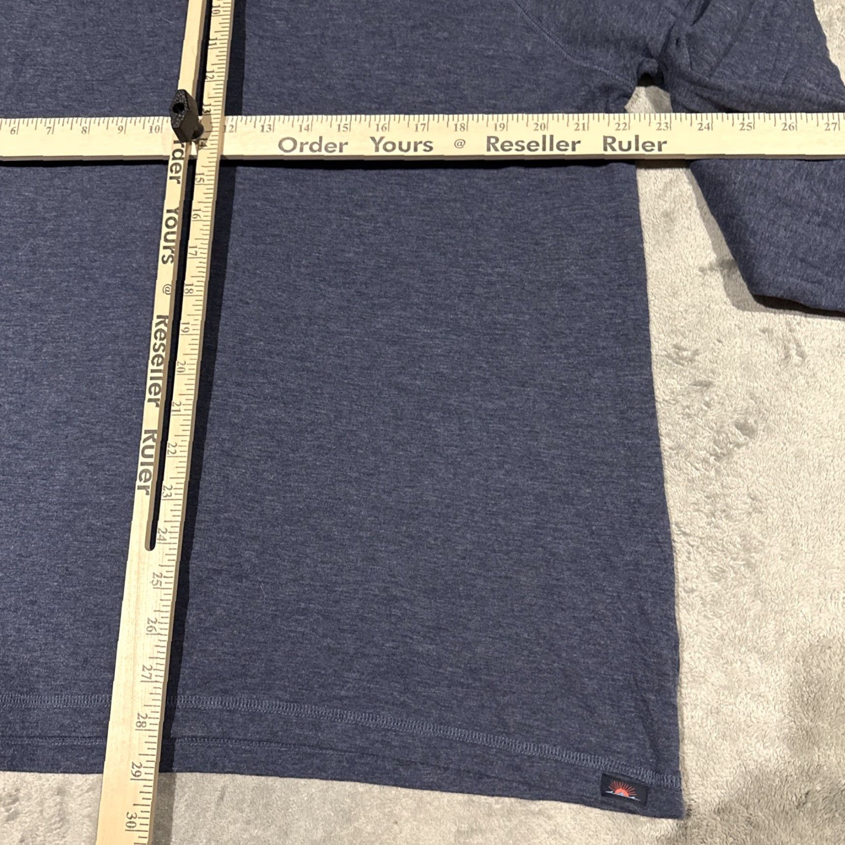 Faherty Faherty Shirt Mens XL Blue Heathered Cloud Cotton Henley Long Sleeve Pima Modal Size US XL / EU 56 / 4 - 5 Thumbnail