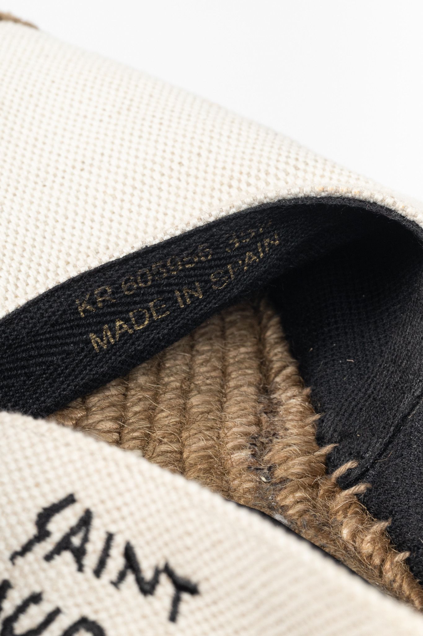 Saint Laurent Paris Saint Laurent Canvas Embroidered-Logo Flat Espadrilles Size US 5 / IT 35 - 12 Thumbnail