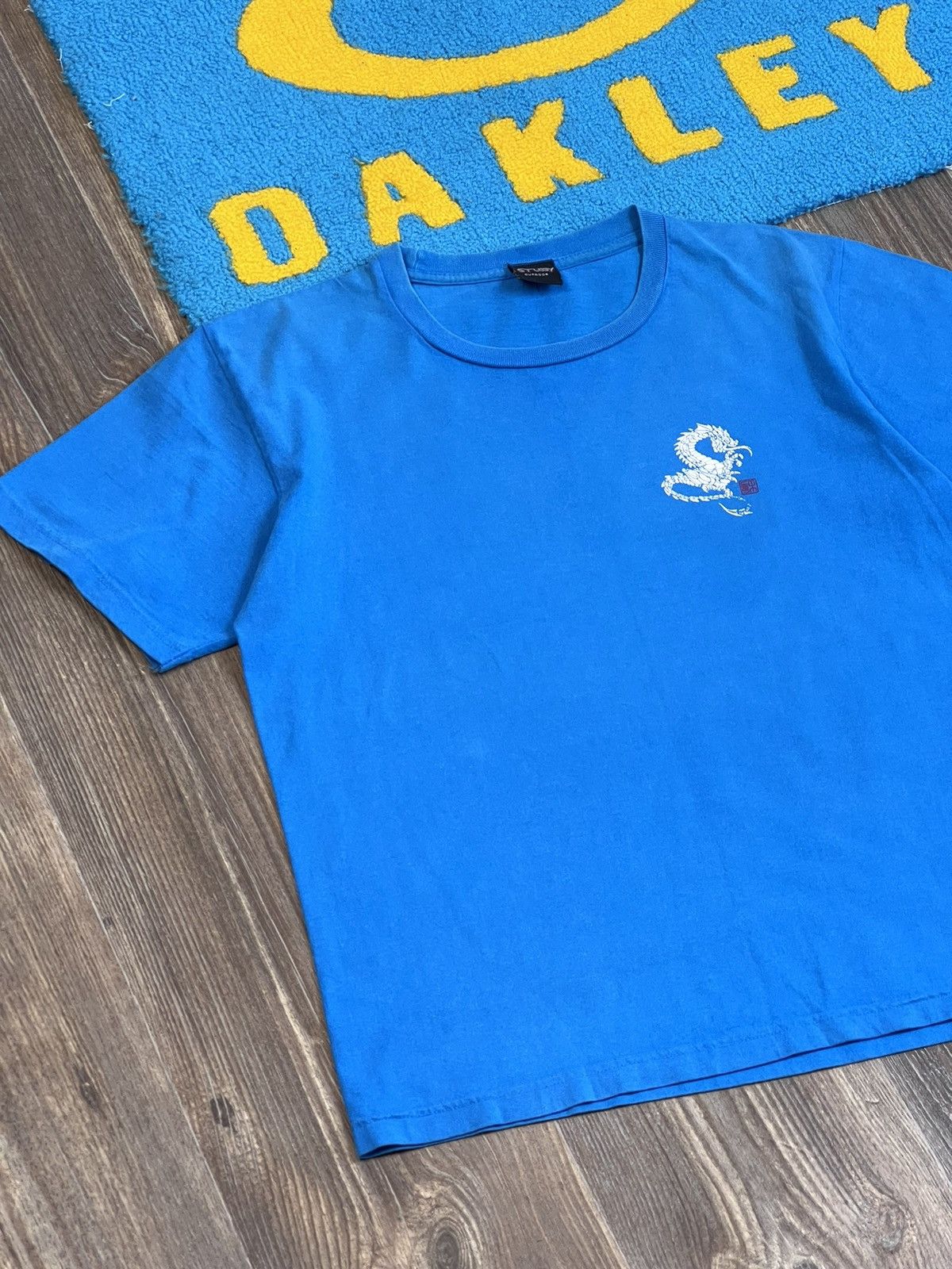 Stussy × Vintage Vintage Stussy Dragon Logo blue shirt Size US S / EU 44-46 / 1 - 4 Thumbnail