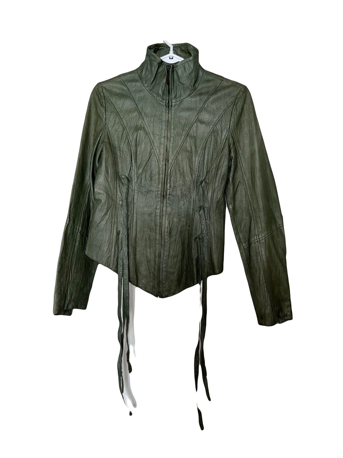 Japanese Brand DOHO vintage dark green leather jacket 💚 Size S / US 4 / IT 40 - 2 Thumbnail