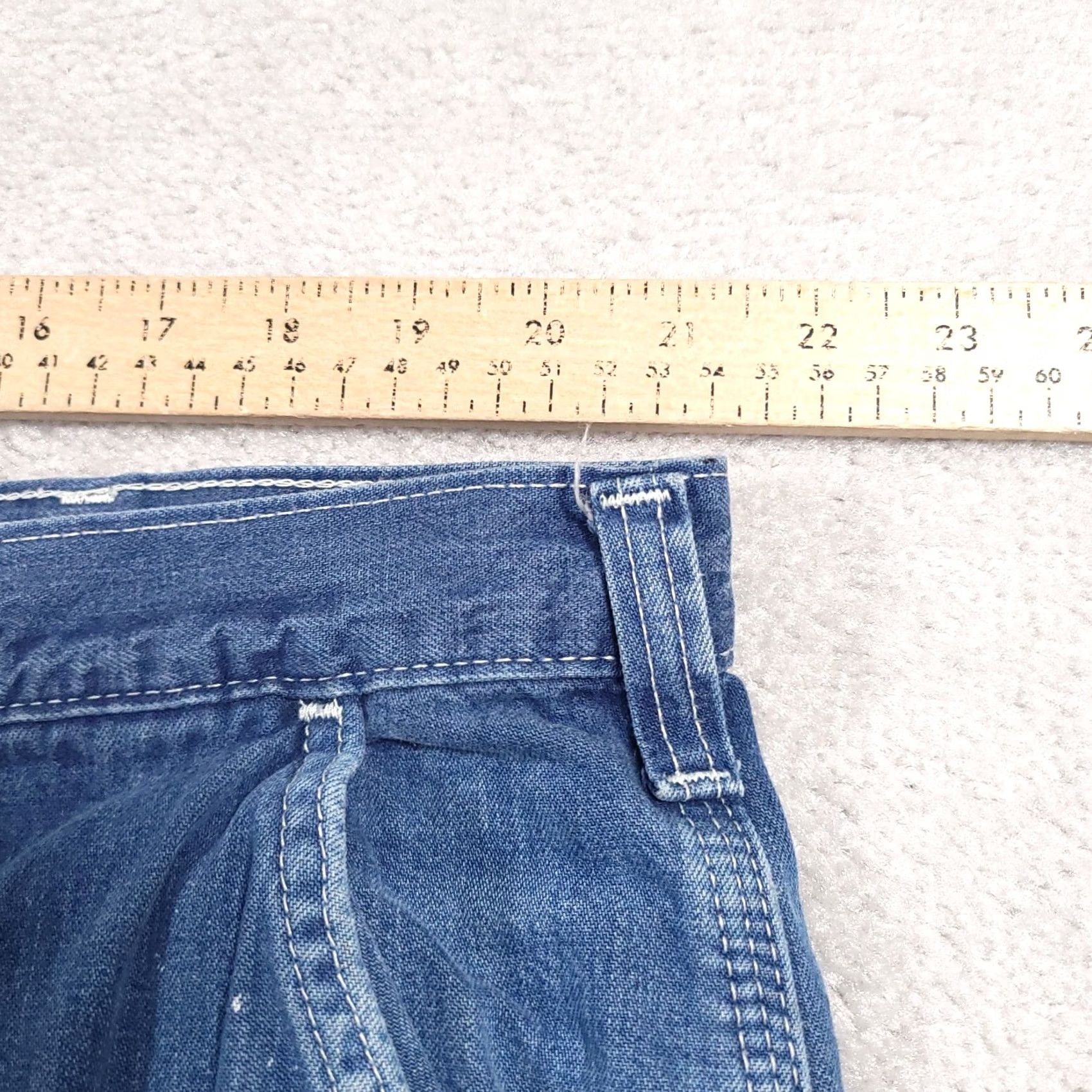 Carhartt VINTAGE Carhartt Denim Jeans Carpenter Dungaree Fit Blue Mens 42x34 Workwear Paint Flaws Size US 42 / EU 58 - 4 Thumbnail