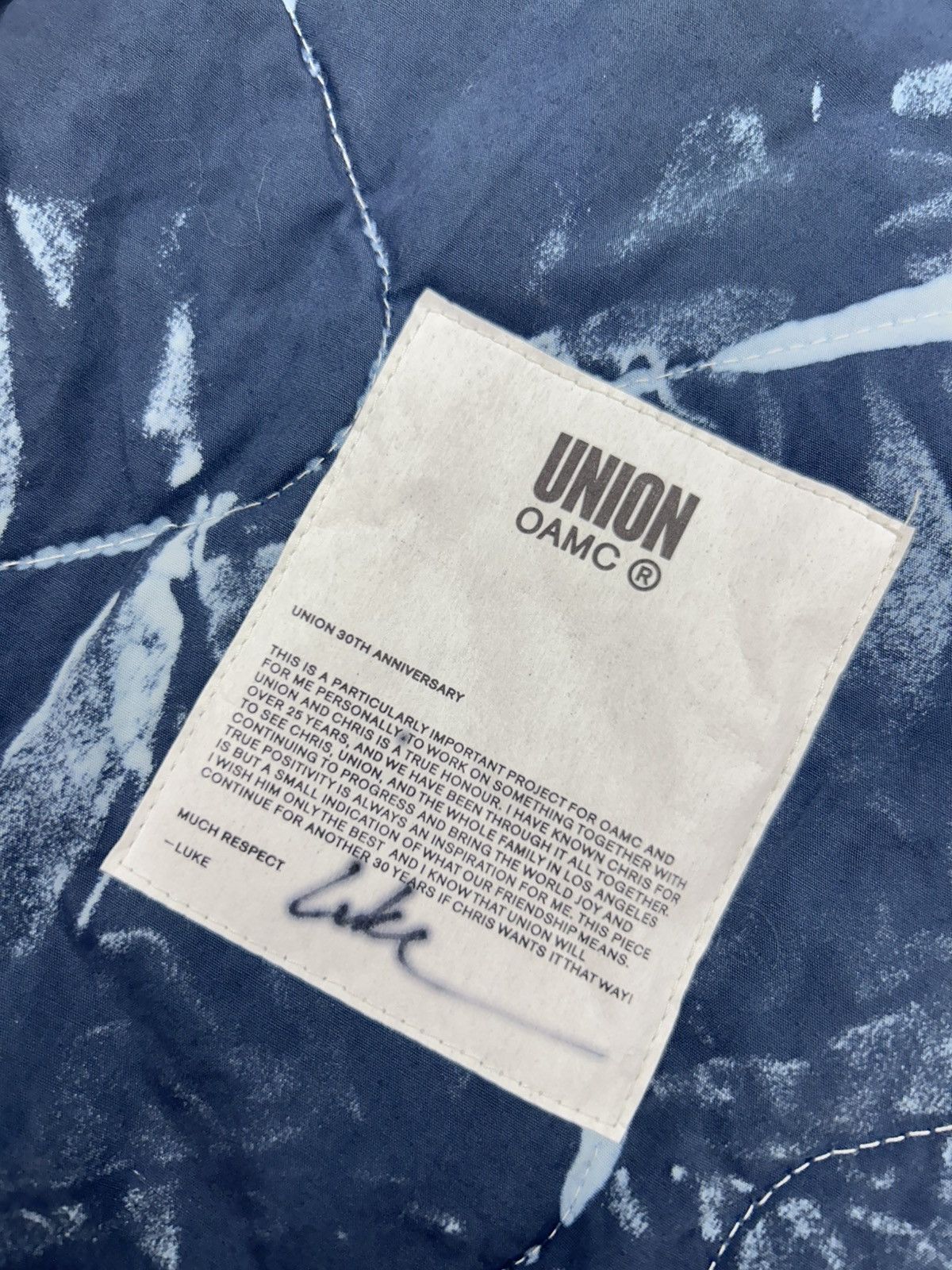 OAMC × Union LA OAMC x Union LA 30th Anniversary Bomber Jacket size Medium Size US M / EU 48-50 / 2 - 7 Thumbnail