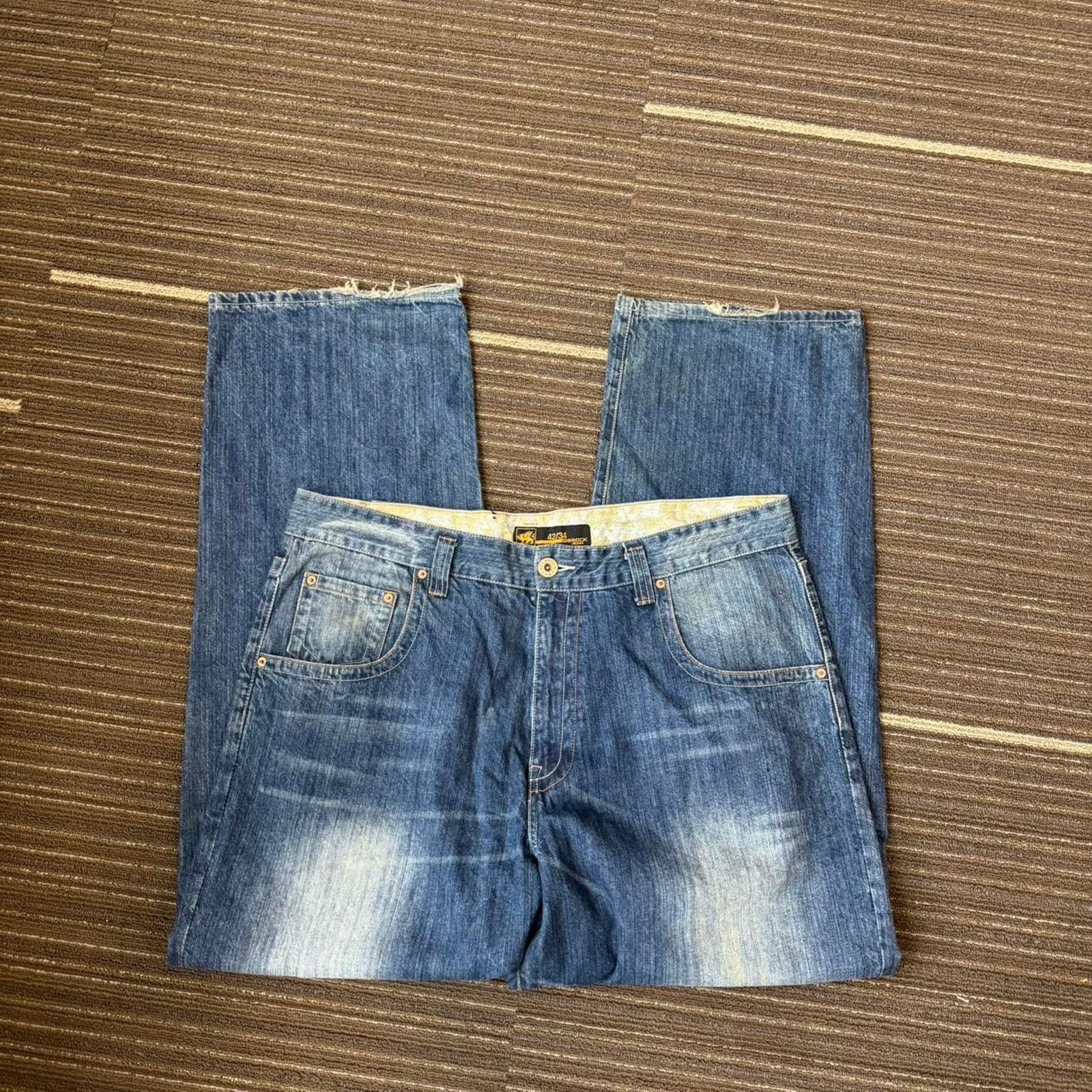 JNCO × Vintage Vintage Baggy y2k Brock Denim Destressed Jeans Size US 42 / EU 58 - 2 Thumbnail