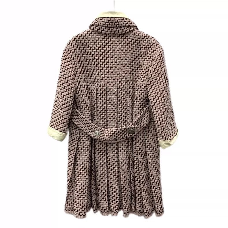 Chanel Chanel Color-blocked bow tweed wool lapel long-sleeved coat Size XS / US 0-2 / IT 36-38 - 2 Thumbnail