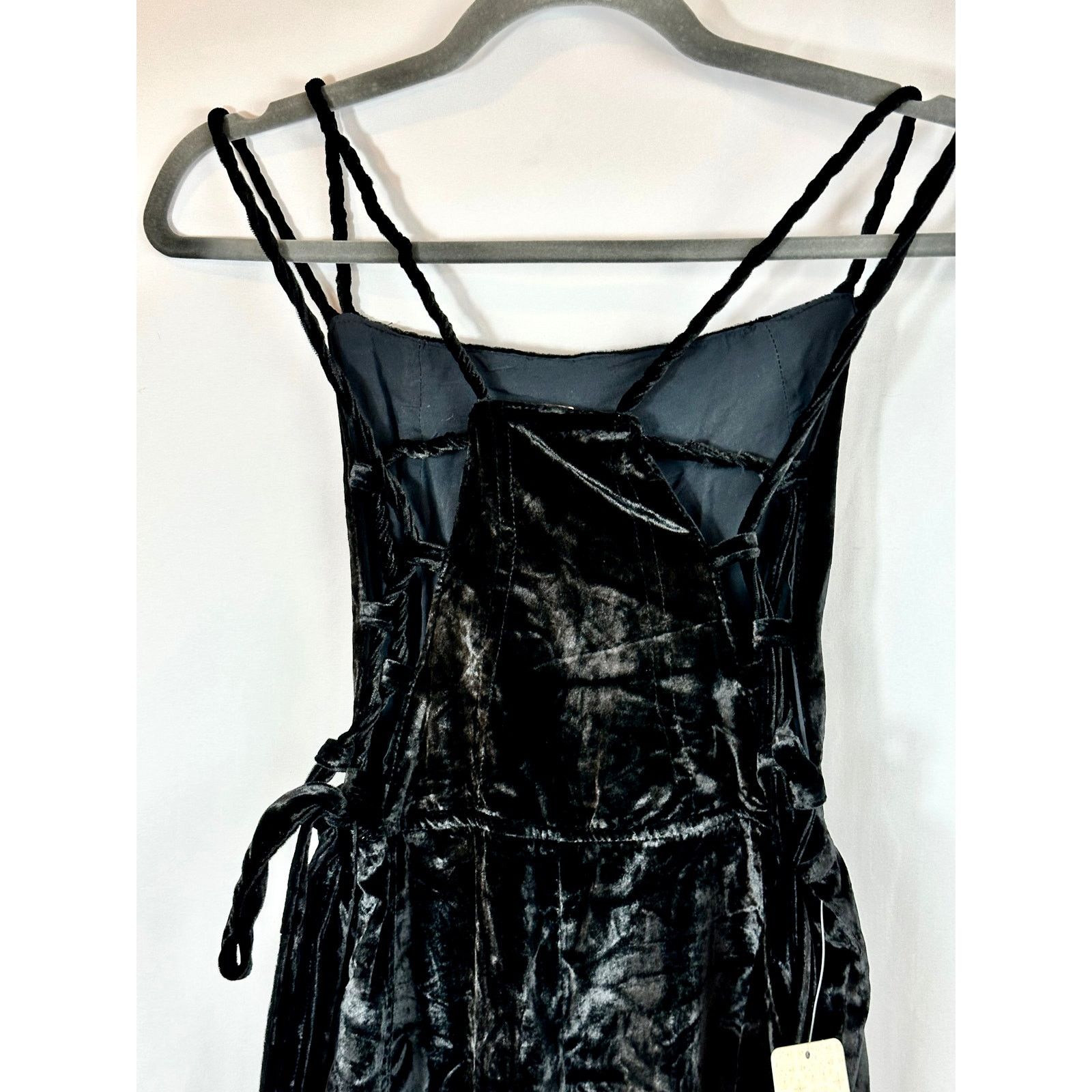 Free People Free People 90s Forever Overalls Crushed Velvet Black size M Size 30" / US 8 / IT 44 - 21 Thumbnail