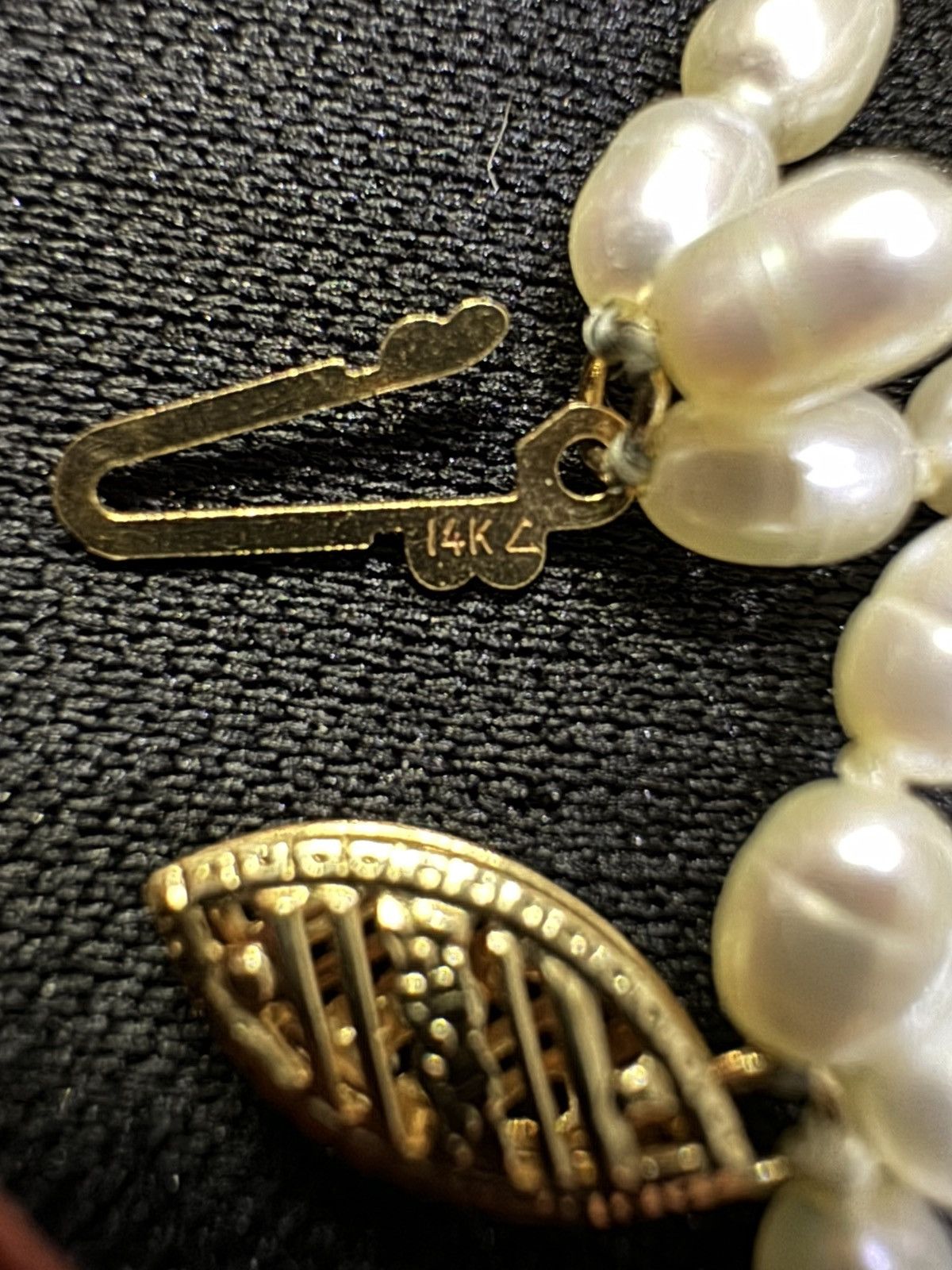 Jewelry × Vintage NATURAL PEARL NECKLACE DOUBLE STRANDS 14K CLASP Size ONE SIZE - 4 Thumbnail