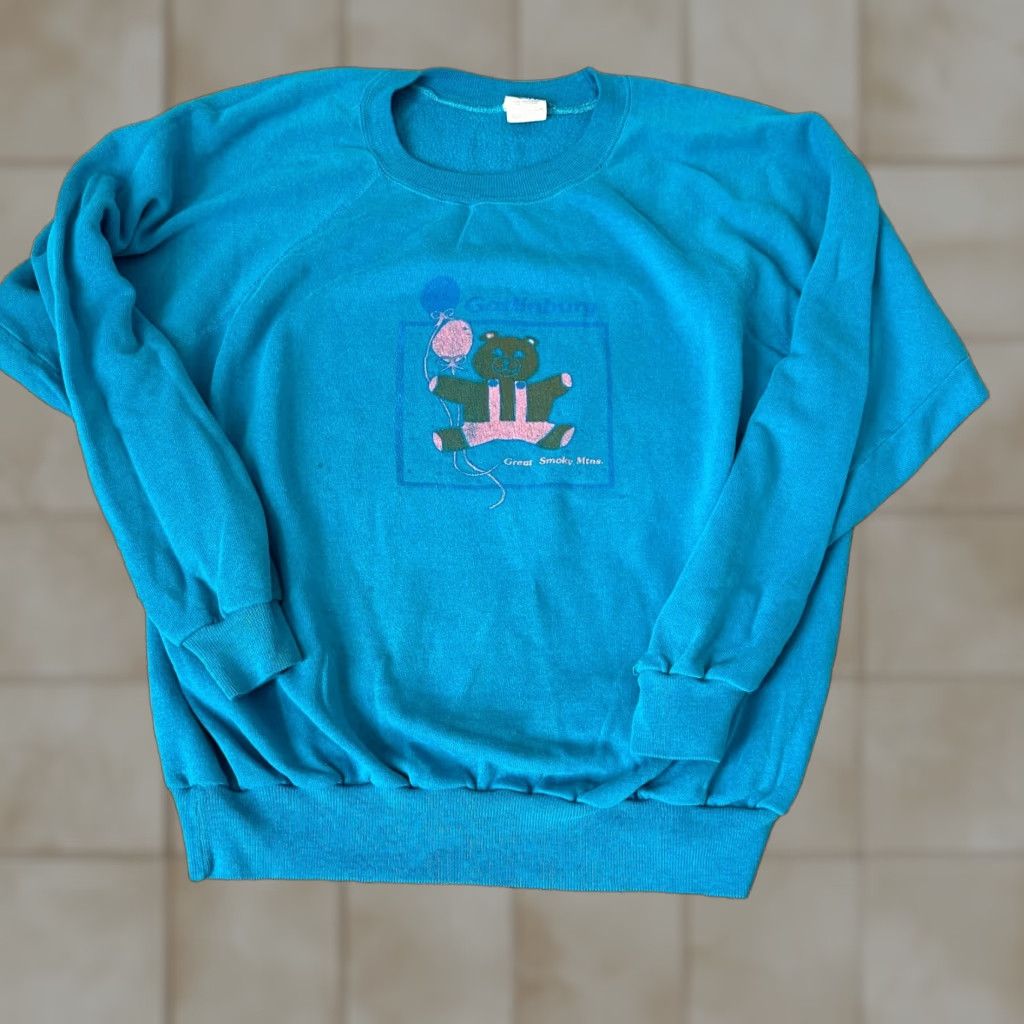 Vintage VINTAGE Seaspray Sweatshirt Mens Medium Blue Teddy Bear 90s Crew Neck Fleece Pullover Sweater Regular Size M - Blue Bear 90s Mens Size US M / EU 48-50 / 2 - 1 Thumbnail
