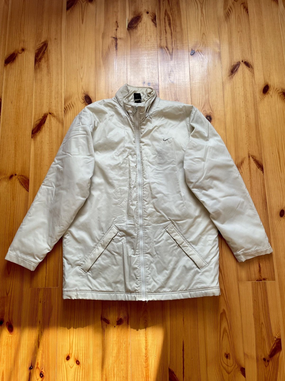 Nike × Vintage Vintage 00s Nike Big Swoosh Logo Back Print Full Zip Jacket Size US L / EU 52-54 / 3 - 1 Thumbnail
