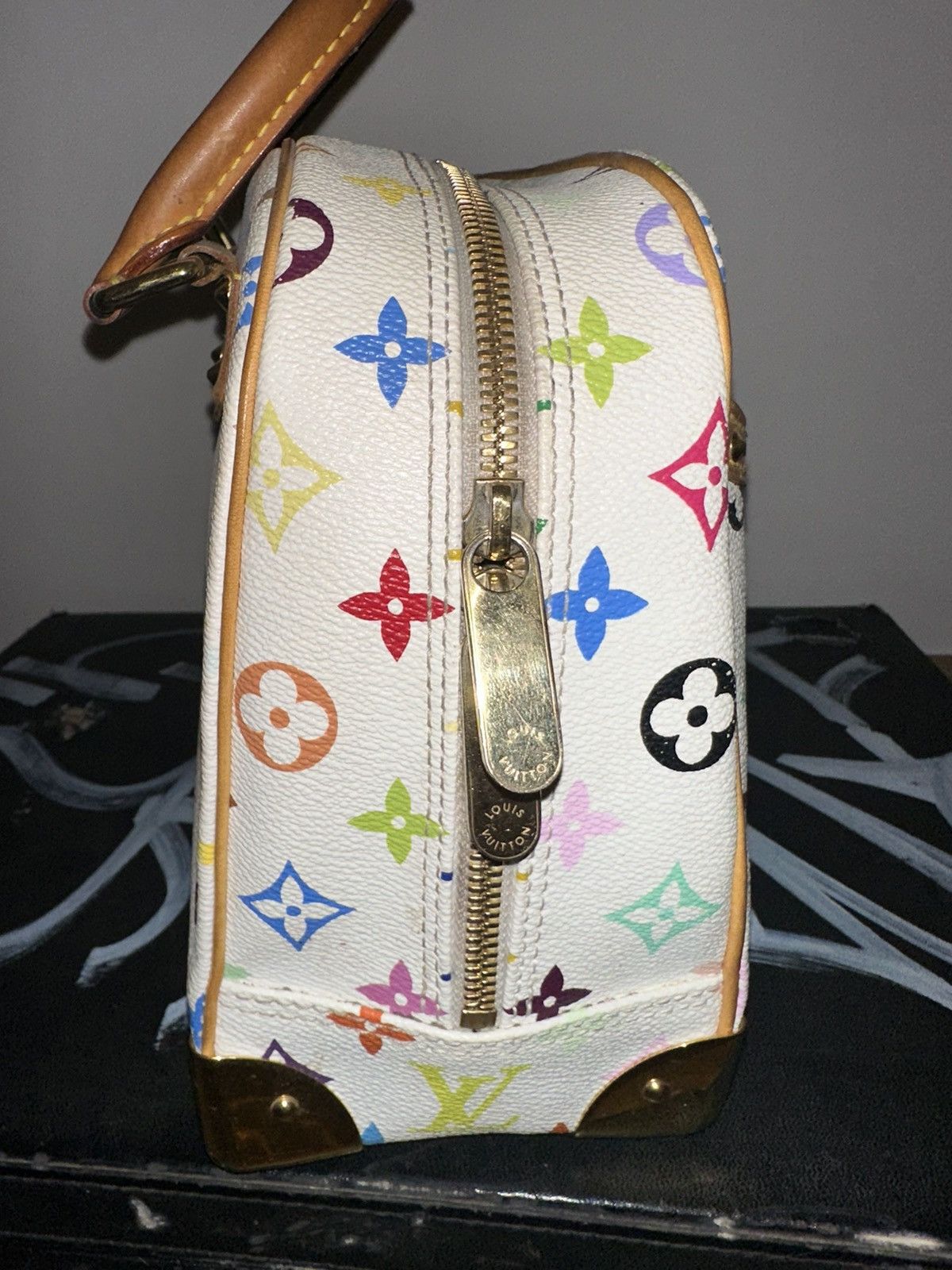 Louis Vuitton × Takashi Murakami Louis Vuitton Trouville Handbag White Takashi Murakami print Size ONE SIZE - 5 Thumbnail