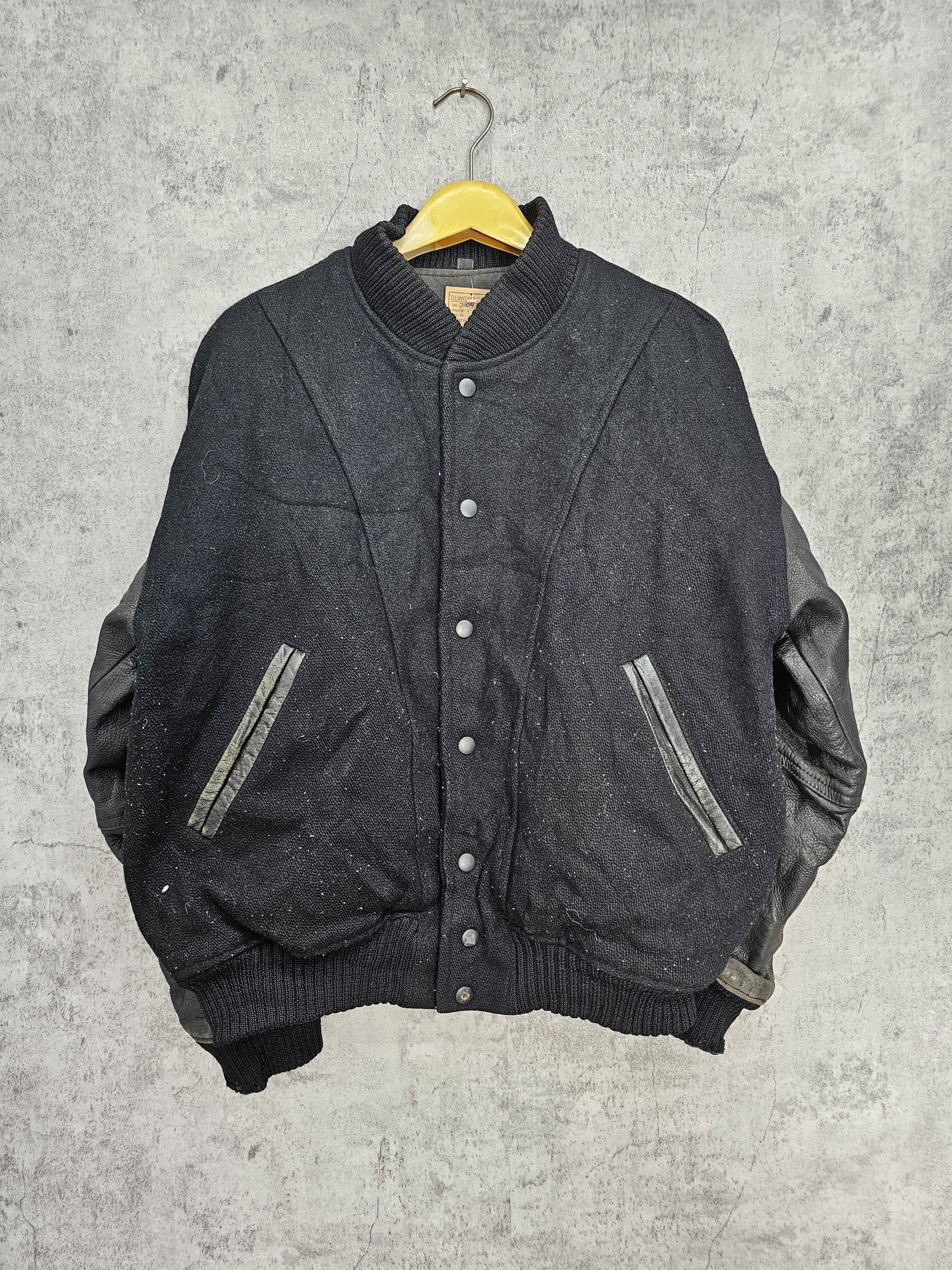 Other Vintage ITARIYARD STAFF Leather Wool Varsity Jacket J0095 Size US L / EU 52-54 / 3 - 1 Thumbnail