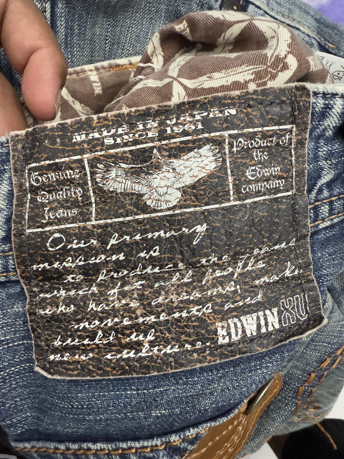 Edwin Edwin XV Native Style Flare Design Ripped Design Rare Size US 32 / EU 48 - 7 Thumbnail