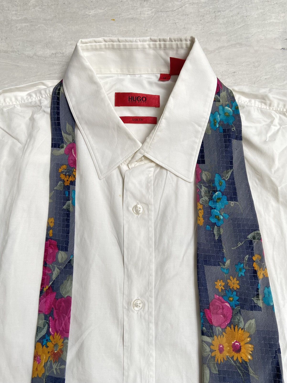 Designer × Hugo Boss × Japanese Brand HUGO BOSS White Shirt Tie Size US M / EU 48-50 / 2 - 4 Thumbnail