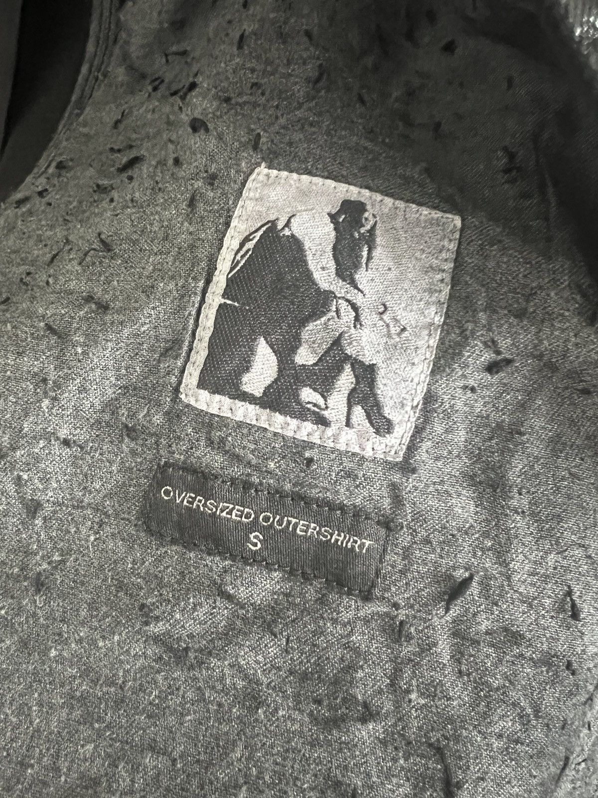 Rick Owens Drkshdw Rick Owens Strobe Oversized Distressed Coated-Jacket $2120 Size US S / EU 44-46 / 1 - 8 Thumbnail