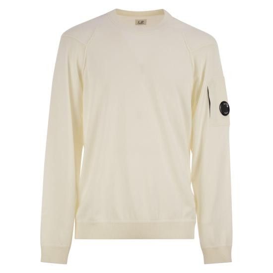C.P. COMPANY Men Sweater 18CMKN026A WHITE