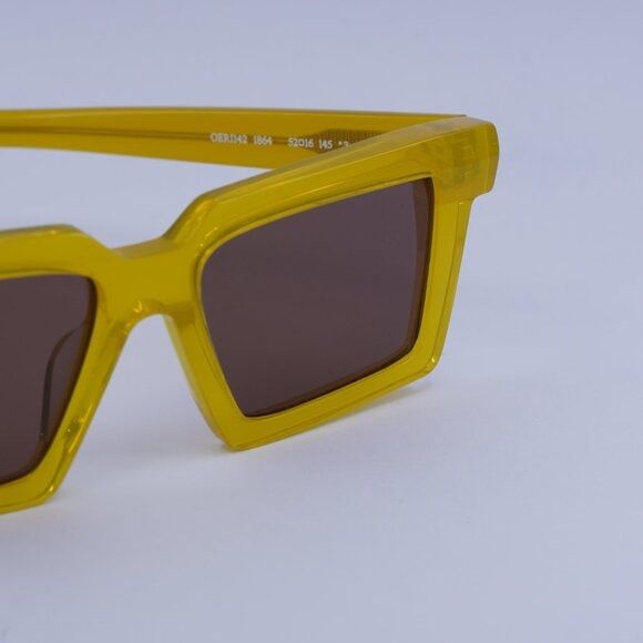 Off-White Off-White OERI142 WINDSOR 1864 Sunglasses Yellow Square Size ONE SIZE - 9 Thumbnail