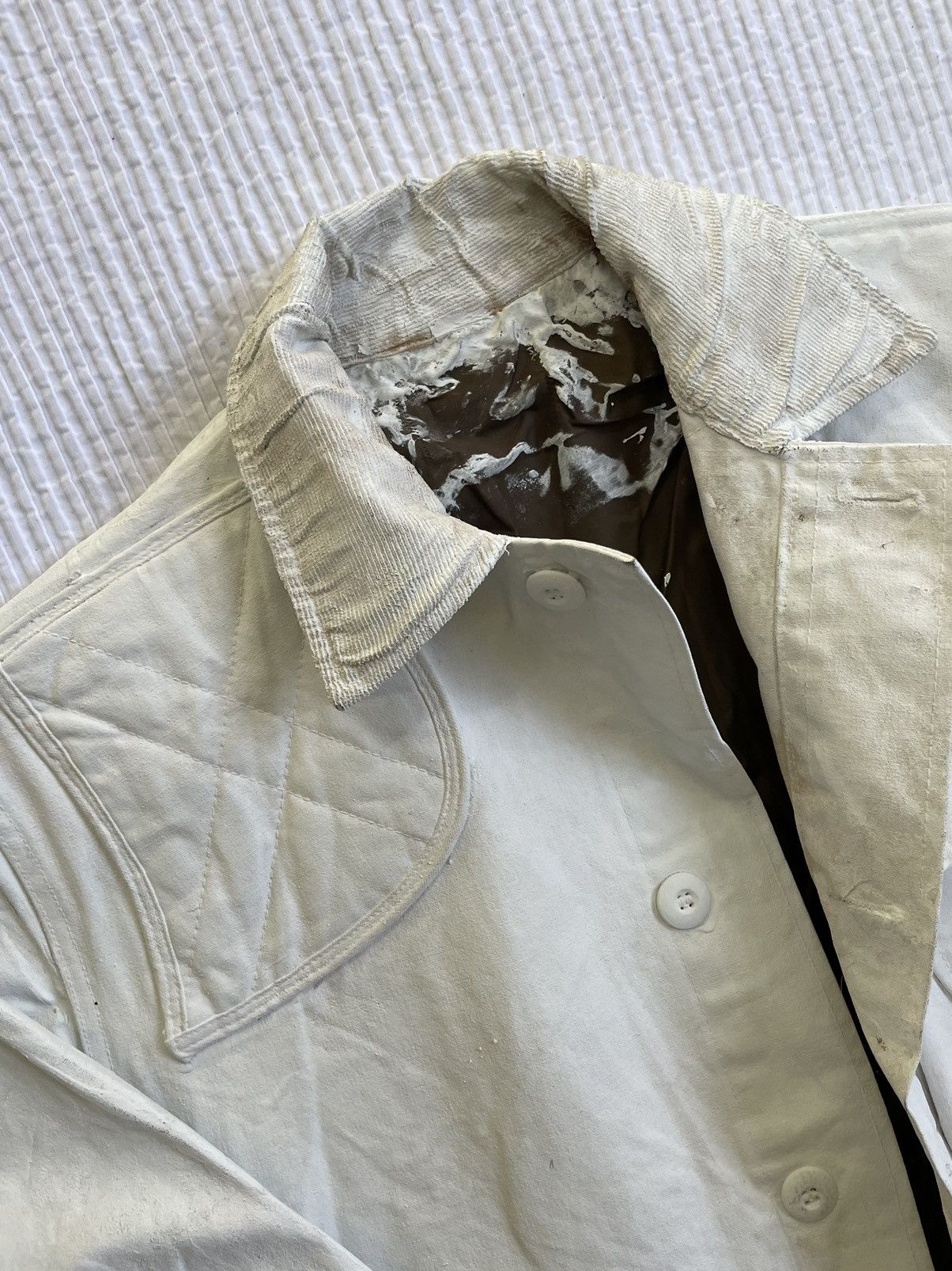 Handmade Duck Hunting Coat in White Size US L / EU 52-54 / 3 - 4 Thumbnail