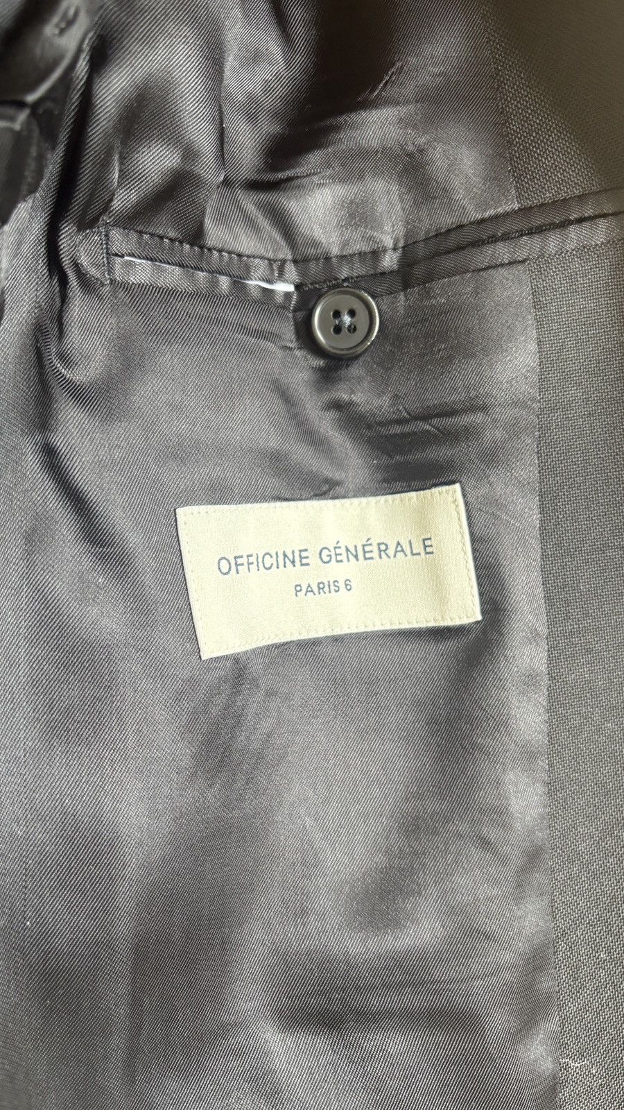 Officine Generale black 100% wool French blazer, never worn Size 38R - 4 Thumbnail