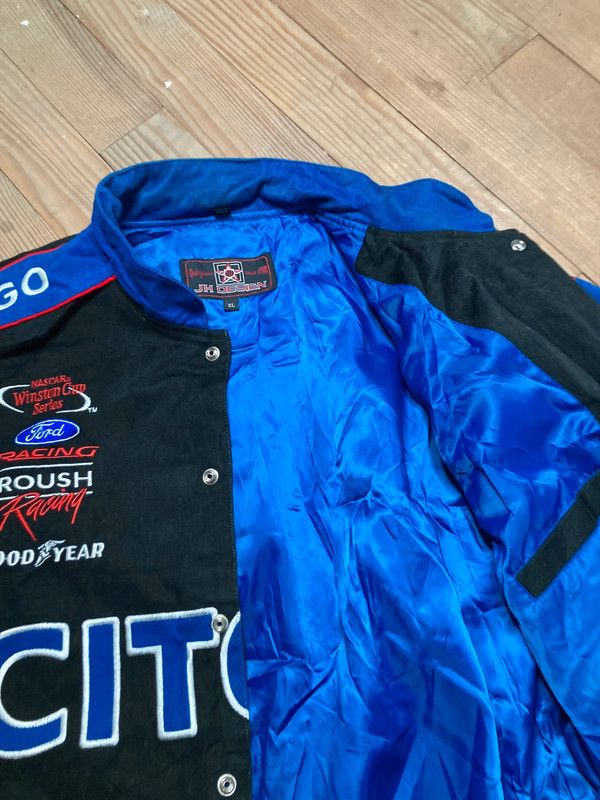 NASCAR Jeff Burton Nascar Jacket Vintage 90's Size US XL / EU 56 / 4 - 8 Thumbnail