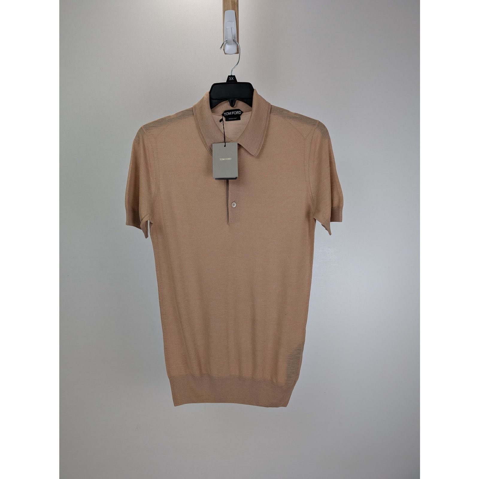 Tom Ford o1rshd1 Knit Polo in Light Salmon Size US M / EU 48-50 / 2 - 6 Thumbnail