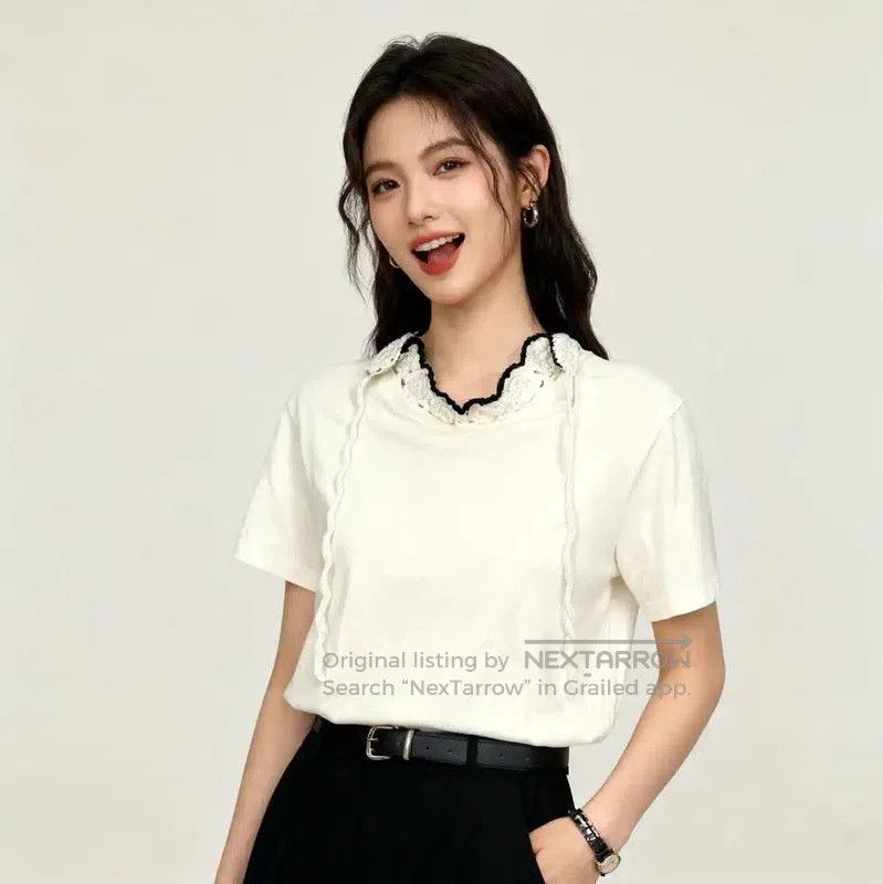 Miu Miu Miu Miu White Wool Women's T-Shirt . Size M / US 6-8 / IT 42-44 - 3 Thumbnail