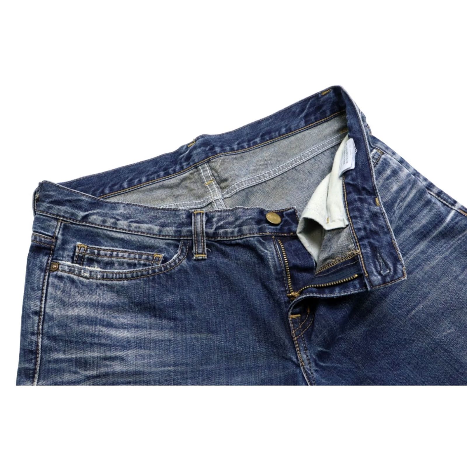 Carhartt CARHARTT Legend Pant Jeans Women's W34/L34 Regular Zip Fly Faded Whiskers Blue Size 24" / US 00 / IT 34 - 4 Thumbnail