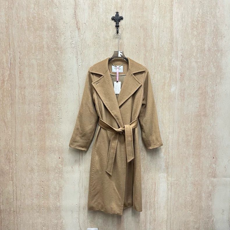 Max Mara Max Mara Camel water ripple camel hair belted coat/ Size M / US 6-8 / IT 42-44 - 1 Thumbnail