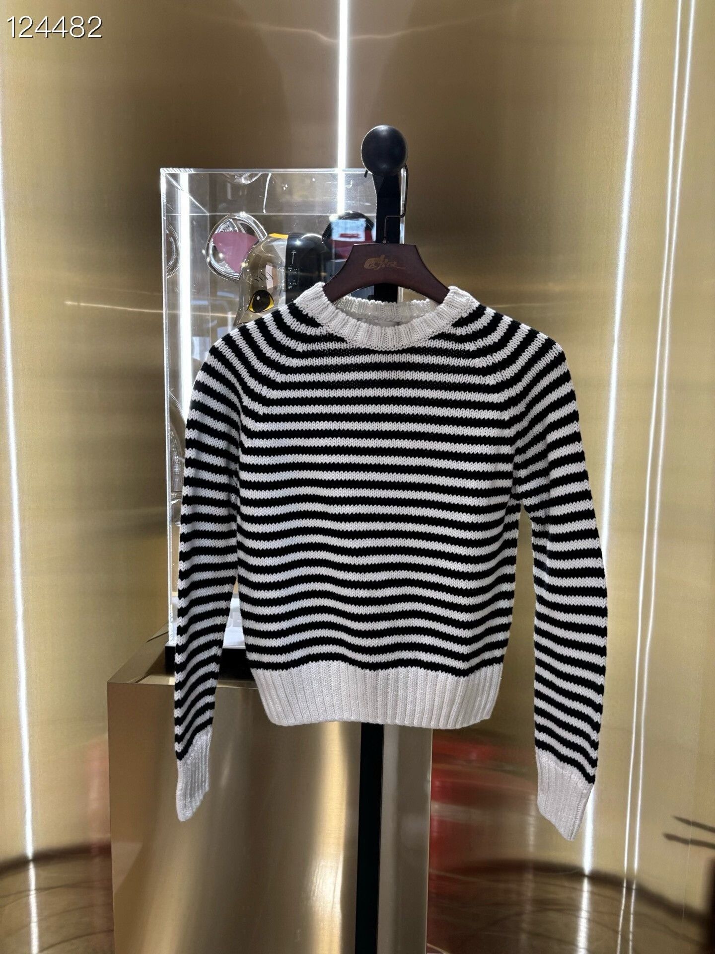 Tory Burch Tory Burch Black White Striped Wool Sweater Size S / US 4 / IT 40 - 1 Thumbnail