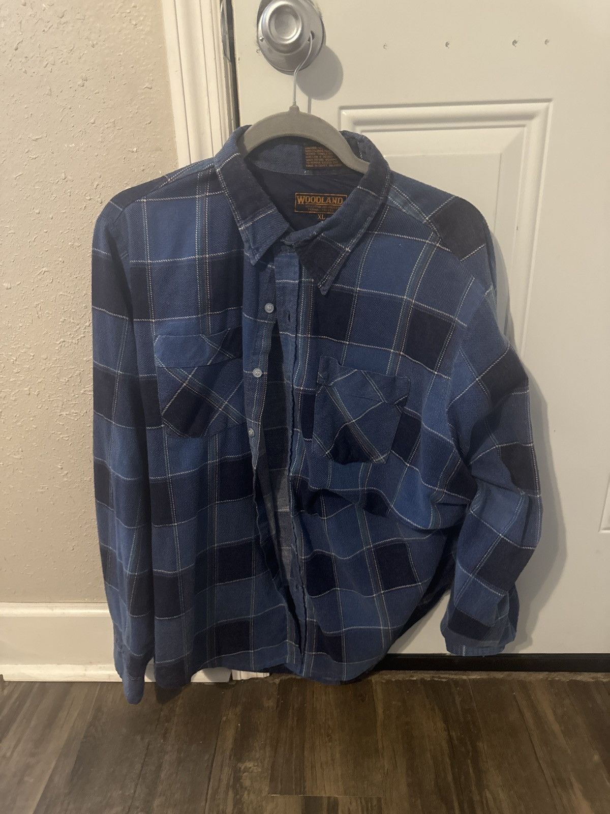 Vintage Vintage Blue Woodland Flannel Hype Yeezy Fall Classic Size US XL / EU 56 / 4 - 1 Thumbnail