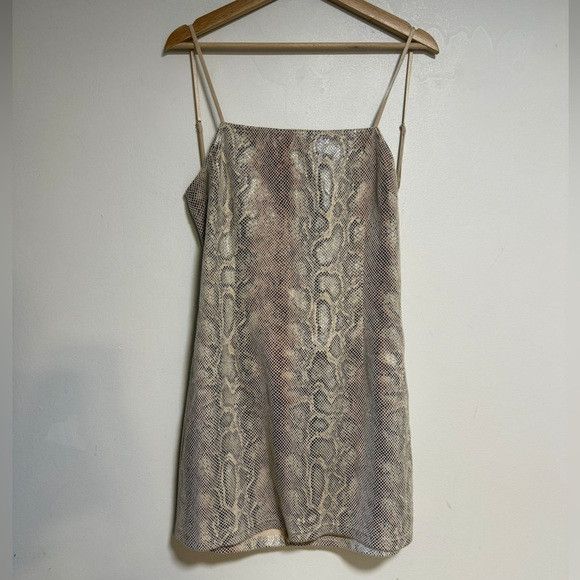 Urban Outfitters Urban Outfitters Snake Print Mini Slip Dress – Size L Size L / US 10 / IT 46 - 2 Thumbnail