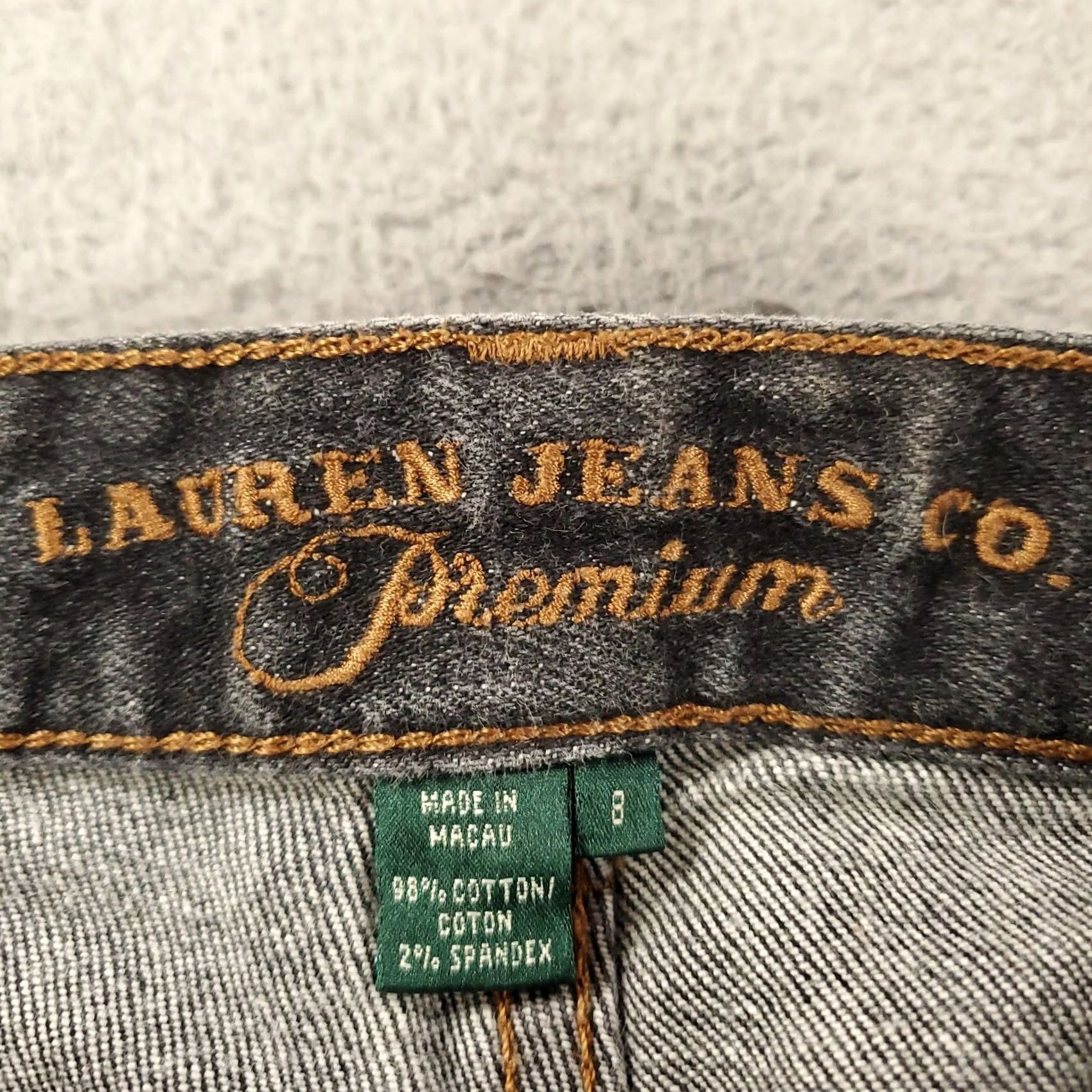 CO Lauren Jeans Co Womens Jeans Black Denim Stretch 8 30x30 Premium Size 30" / US 8 / IT 44 - 6 Thumbnail