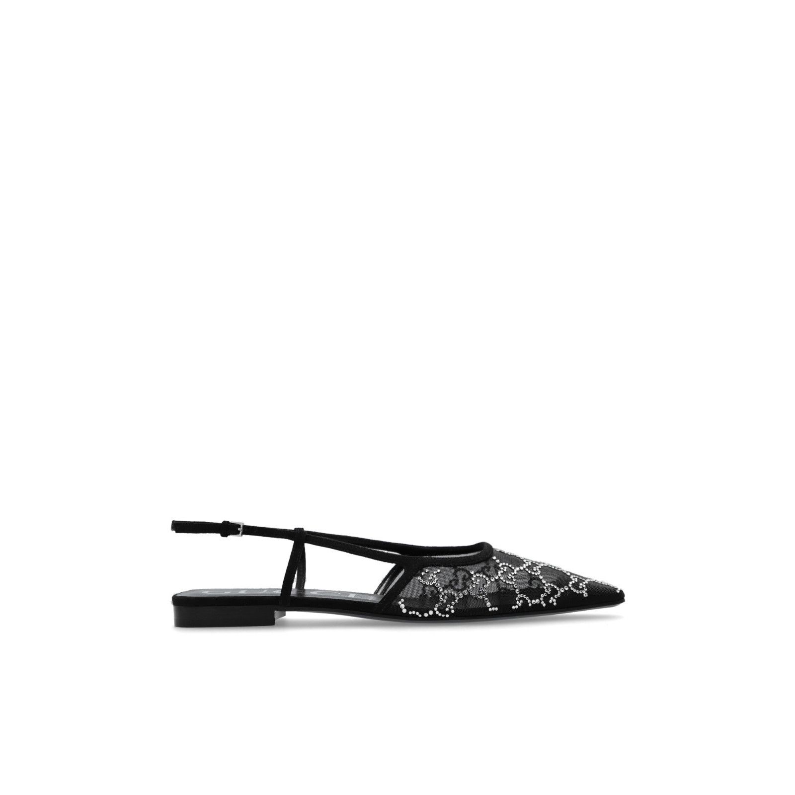 Gucci GUCCI Black Mesh With Crystals Ballet Flats New & Authentic Size US 7 / IT 37 - 1 Thumbnail