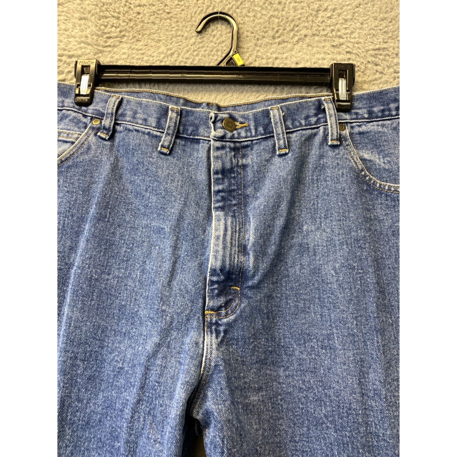 Wrangler VINTAGE Wrangler Jeans Men 47x30 Blue Denim Straight Mid-Rise 5-Pocket US Theme Size US 30 / EU 46 - 2 Thumbnail