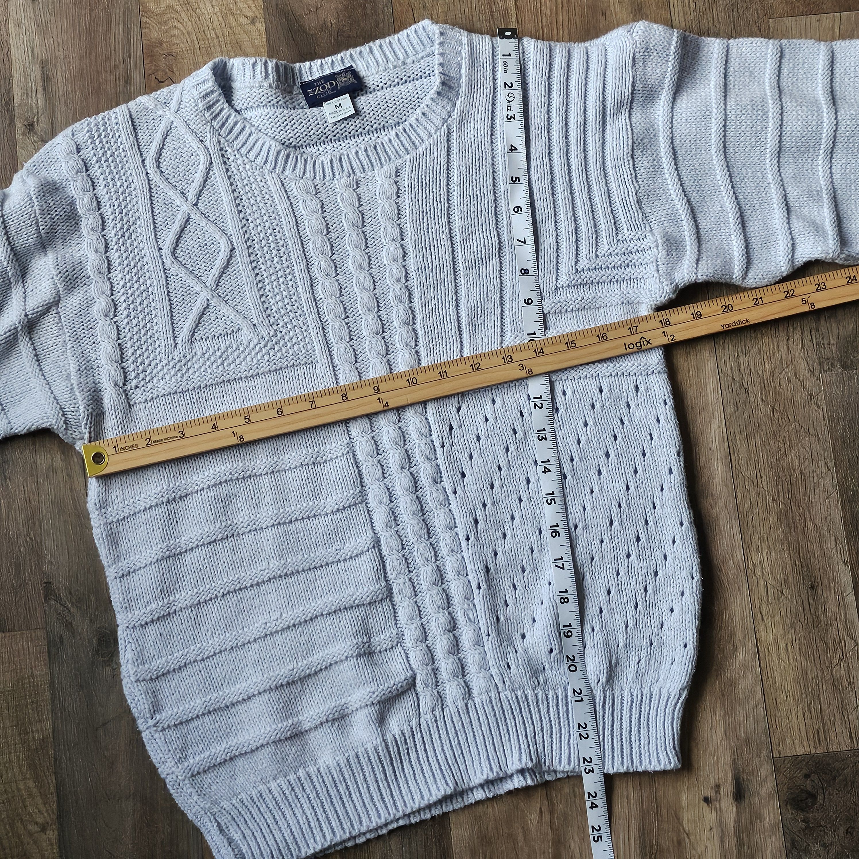 Izod × Vintage Vintage Men’s Izod M Baby Blue 100% Cotton Pullover Sweater Size US M / EU 48-50 / 2 - 6 Thumbnail