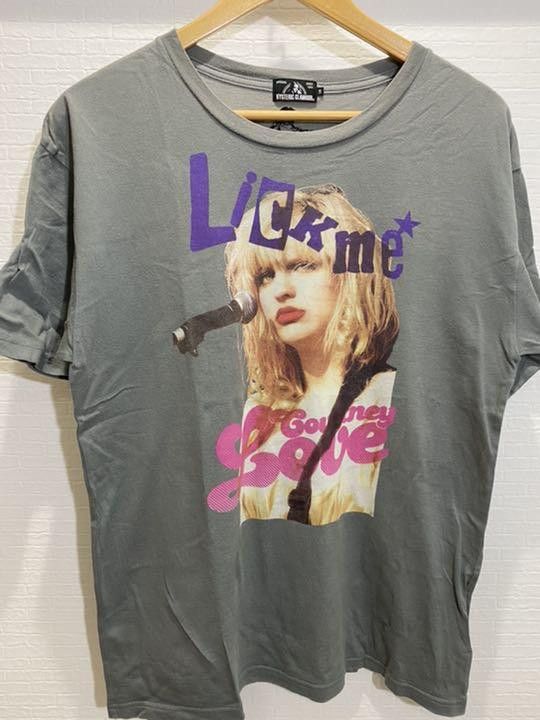 image of Hysteric Glamour Courtney Love "lick Me" Tee in Grey, Men's (Size Small)