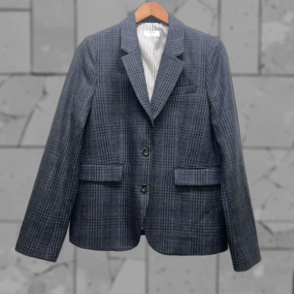 UNTUCKit UNTUCKit Blue Plaid Wool Sport Coat Womens Size 12 Size XL / US 12-14 / IT 48-50 - 1 Thumbnail