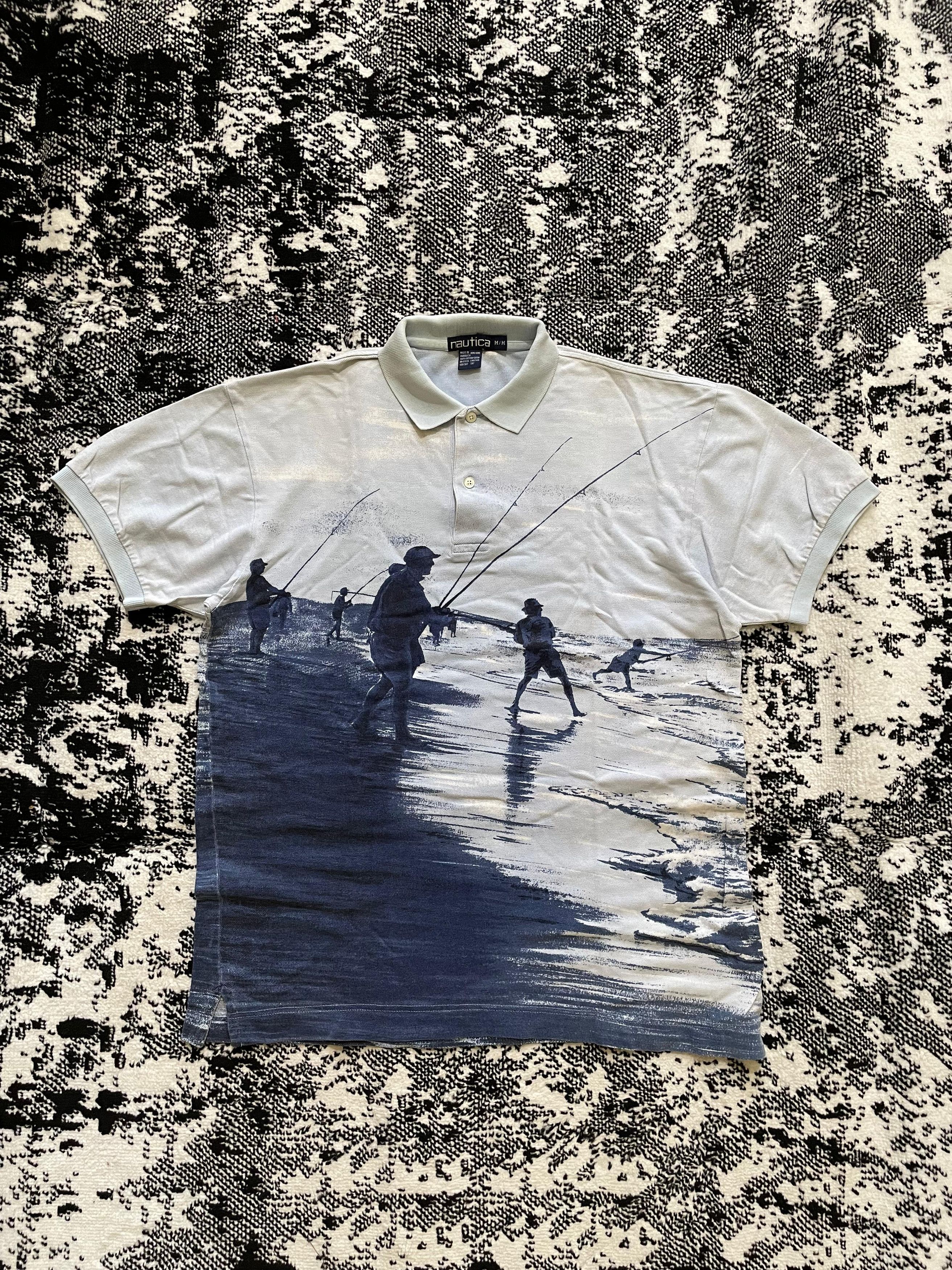Nautica VINTAGE Nautica Surf Casting Oversized Polo Shirt Size US XL / EU 56 / 4 - 1 Thumbnail