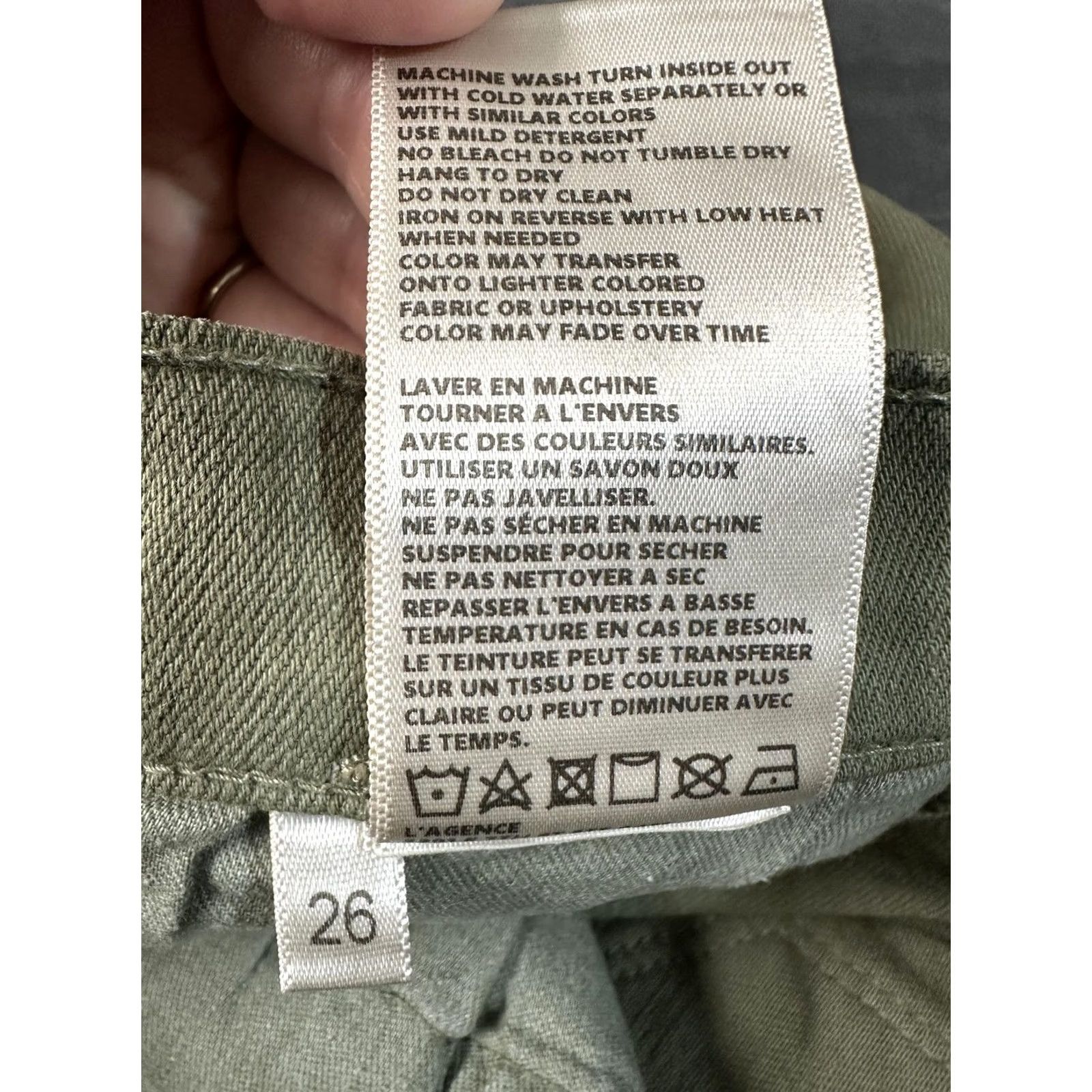 L'AGENCE L'AGENCE Jeans Womens 26 Green High Rise Skinny Crop Raw Hem Denim USA Size 26" / US 2 / IT 38 - 7 Thumbnail