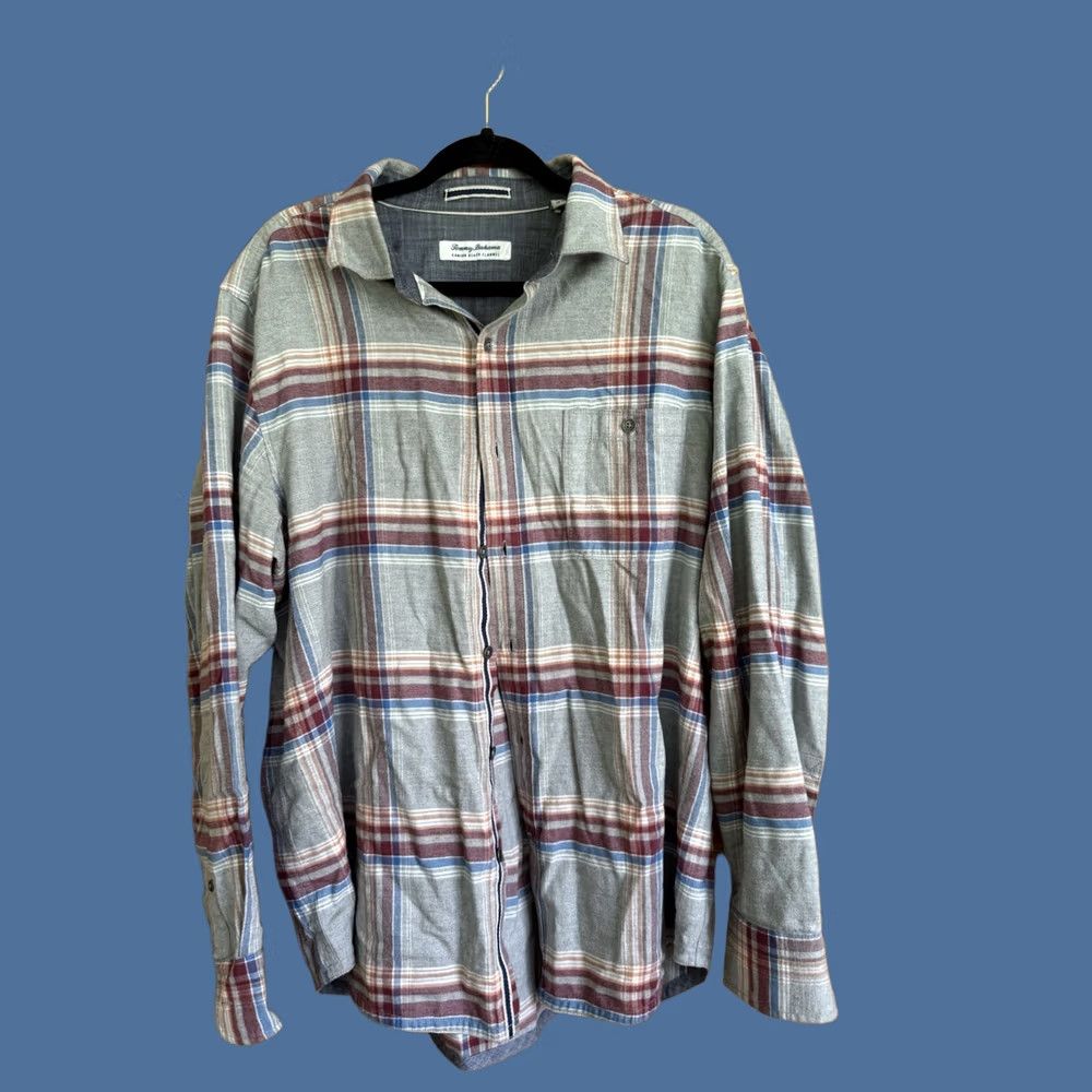 Tommy Bahama Tommy Bahama Mens Button-Up Plaid Beach Flannel Shirt L Multicolor Cotton Telcer Regular Long Sleeve Coastal Boating Patch Logo Size US L / EU 52-54 / 3 - 1 Thumbnail