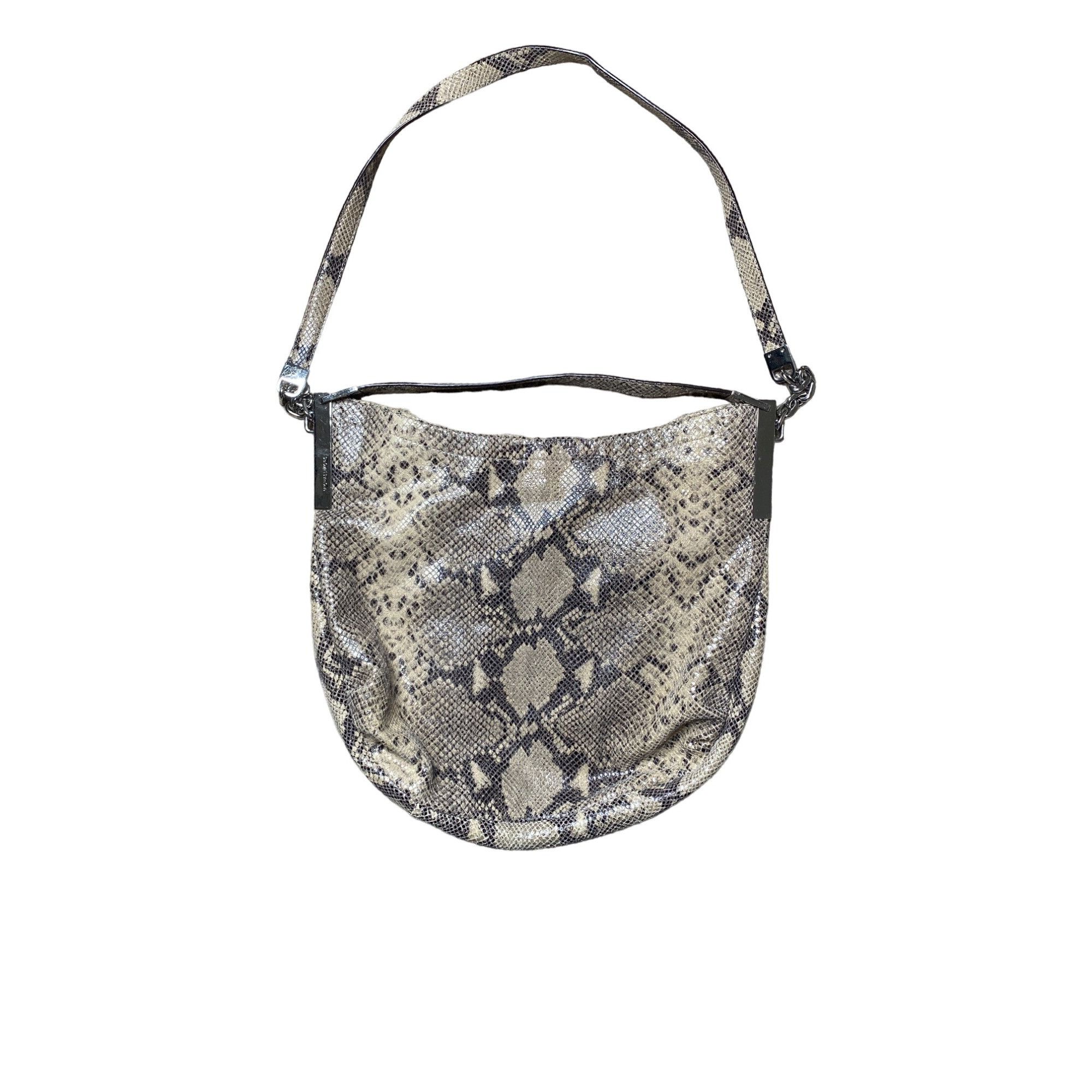 Michael Kors MICHAEL KORS WOMEN'S BLACK & TAN PYTHON HOBO CROSSBODY BAG Size ONE SIZE - 2 Thumbnail