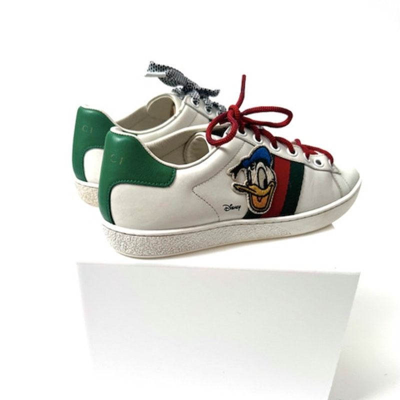 Gucci Disney x Gucci New Ace Donald Duck Patch Sneakers Size 4.5 Size US 4.5 / IT 34.5 - 2 Thumbnail