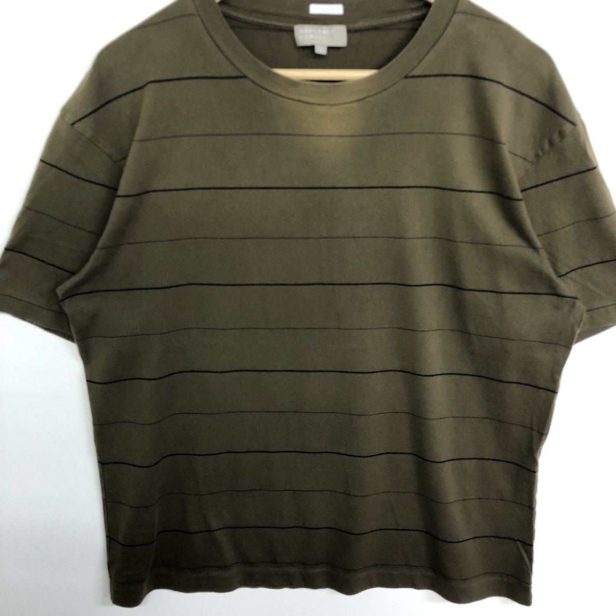 Margaret Howell Margaret Howell Olive Green Matelot Stripe Shirt Size US L / EU 52-54 / 3 - 6 Thumbnail