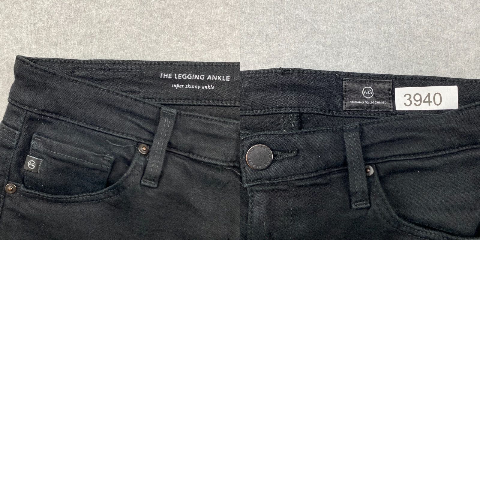 Vintage VINTAGE? No — Actually AG Adriano Goldschmied The Legging Ankle Jeans Womens 29 Black Super Skinny Size 29" - 10 Thumbnail