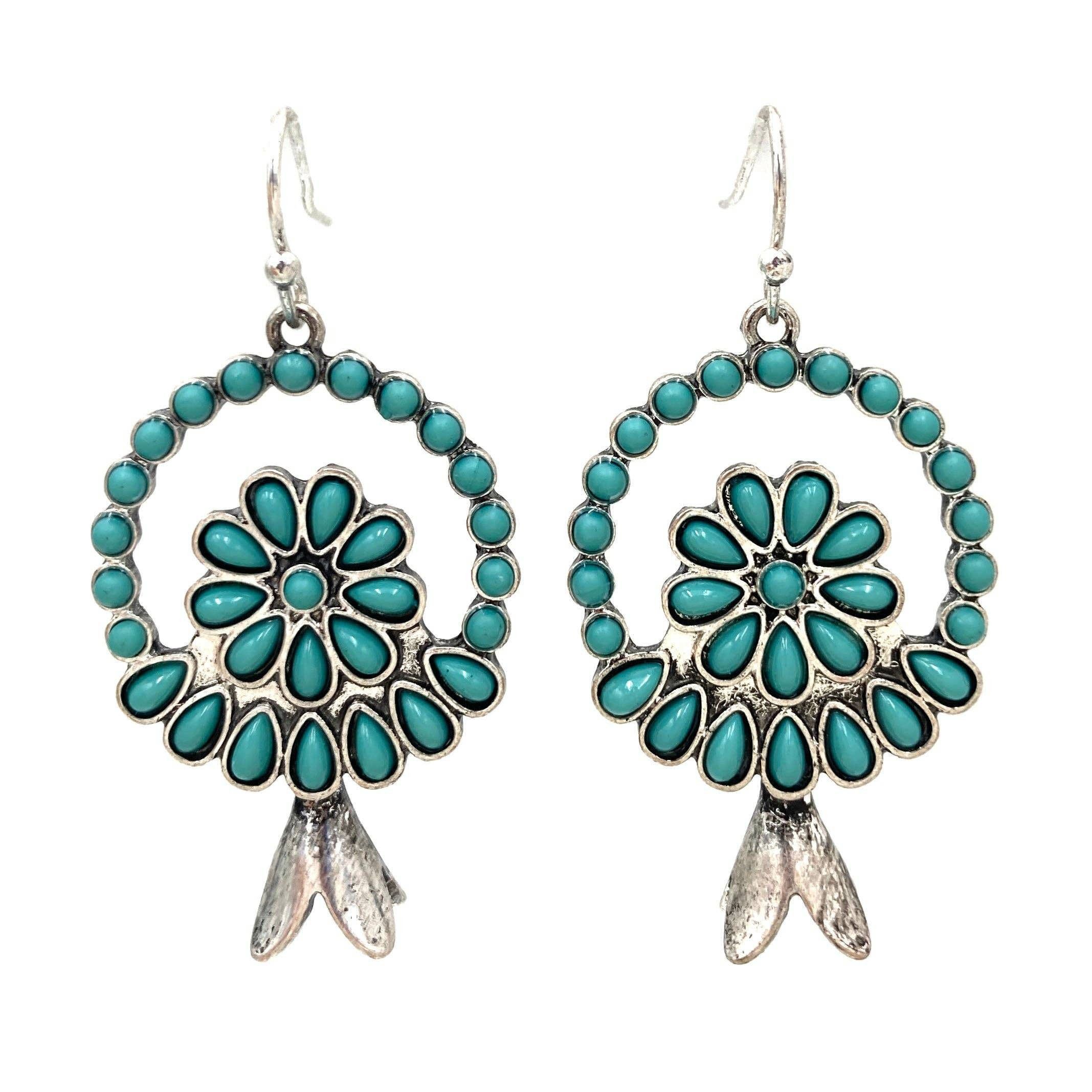 Other Turquoise Blossom Charm Earrings: Nature's Elegance Size ONE SIZE - 2 Thumbnail