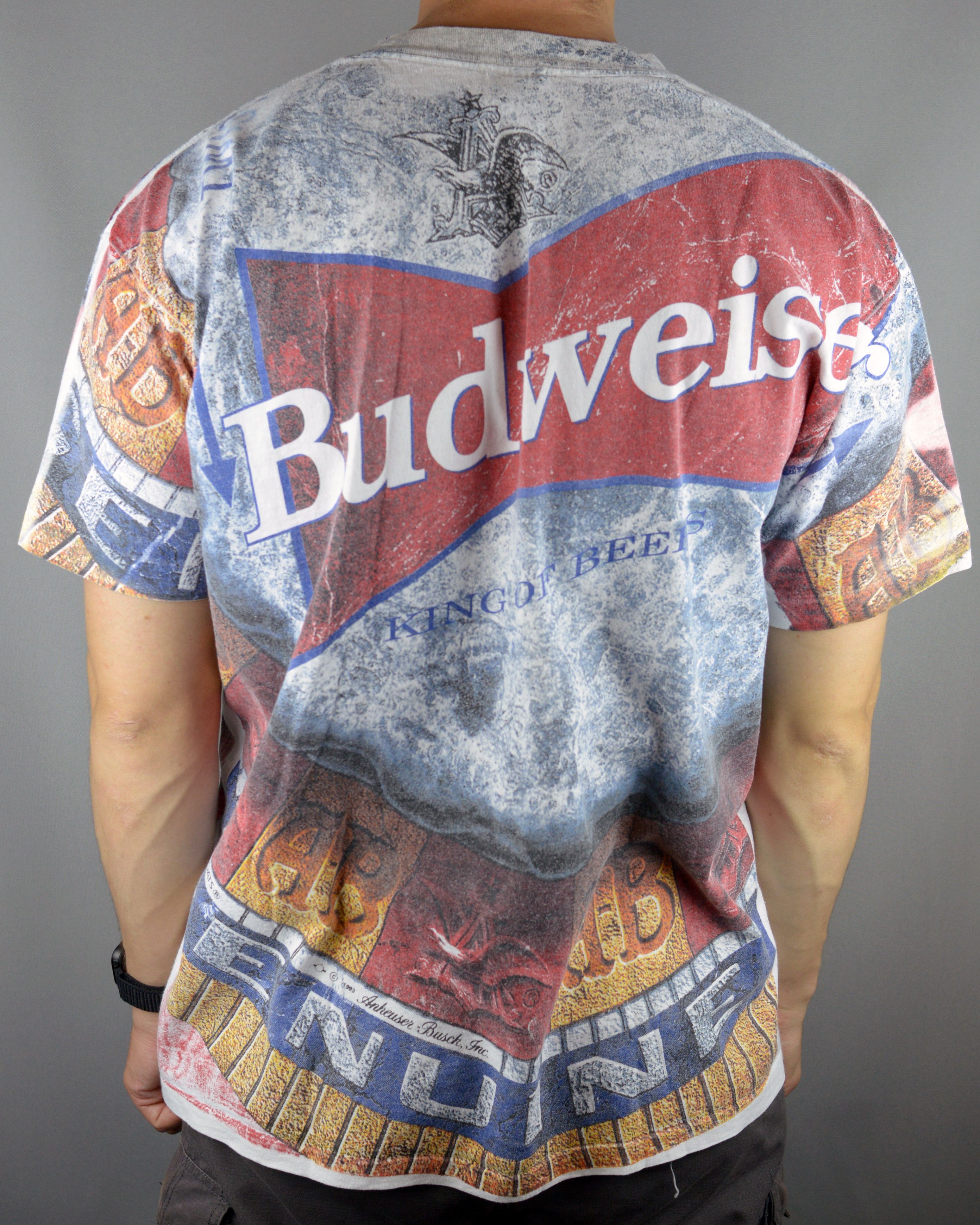 Anvil × Budweiser × Vintage Vintage Budweiser allover print 1993 t shirt Size US XL / EU 56 / 4 - 2 Thumbnail