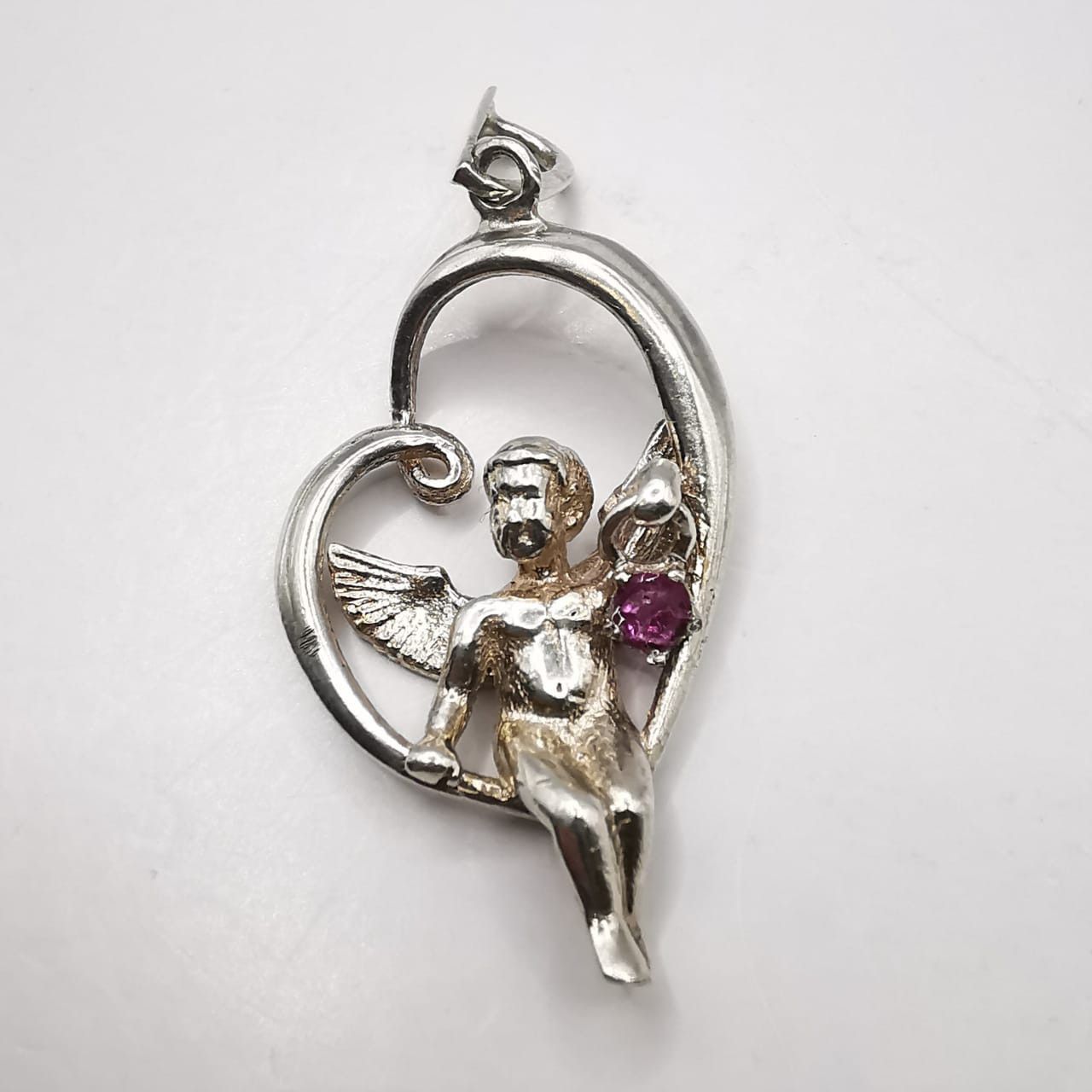 Sterling Silver Vintage Pendant "Little angel" made of 925 silver 4,60g Size ONE SIZE - 1 Thumbnail